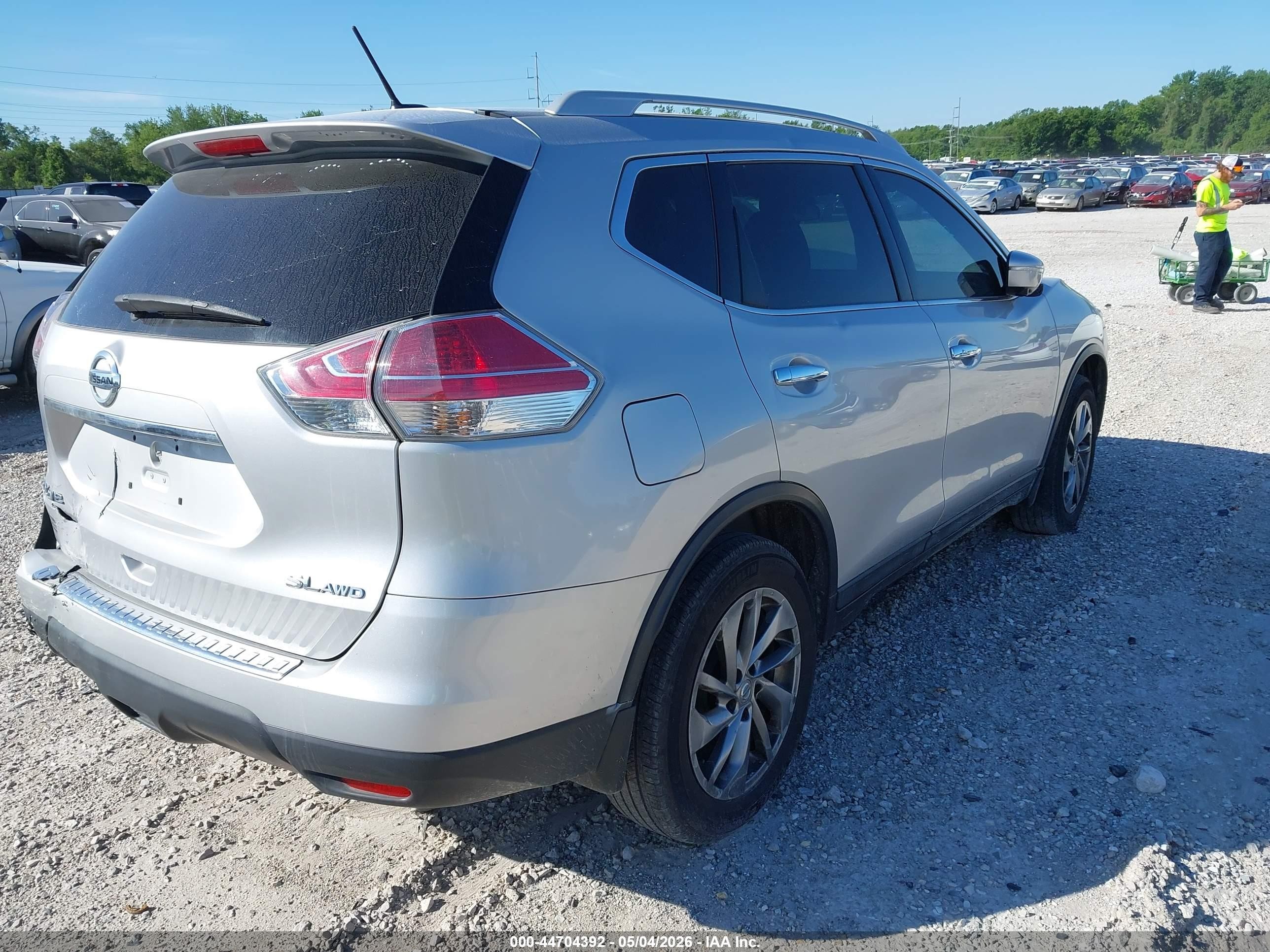 2015 Nissan Rogue Sl Silver vin: 5N1AT2MV0FC796328
