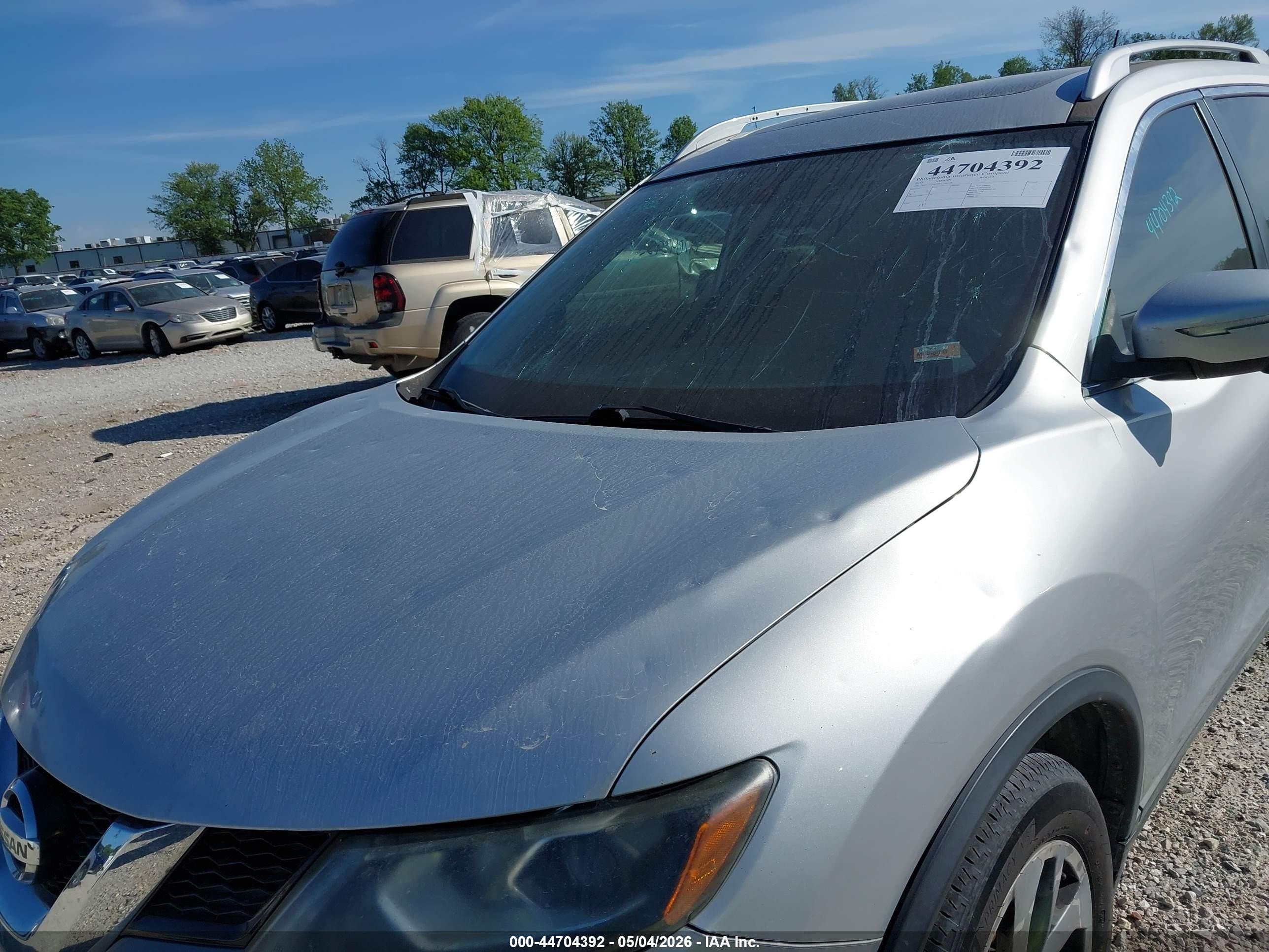 2015 Nissan Rogue Sl Silver vin: 5N1AT2MV0FC796328