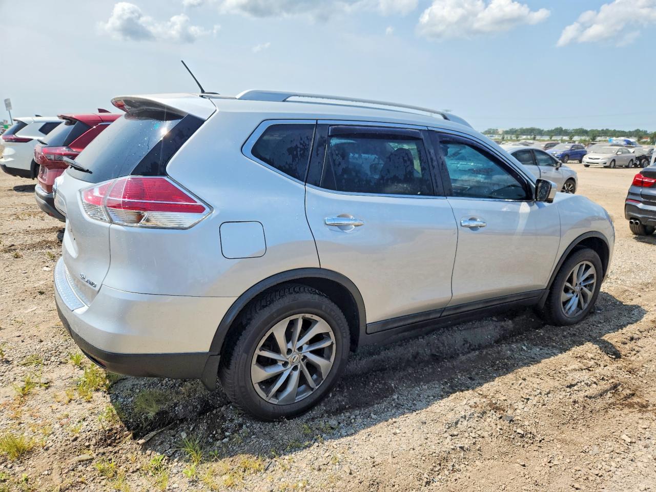 2015 Nissan Rogue Sl White vin: 5N1AT2MV0FC802290
