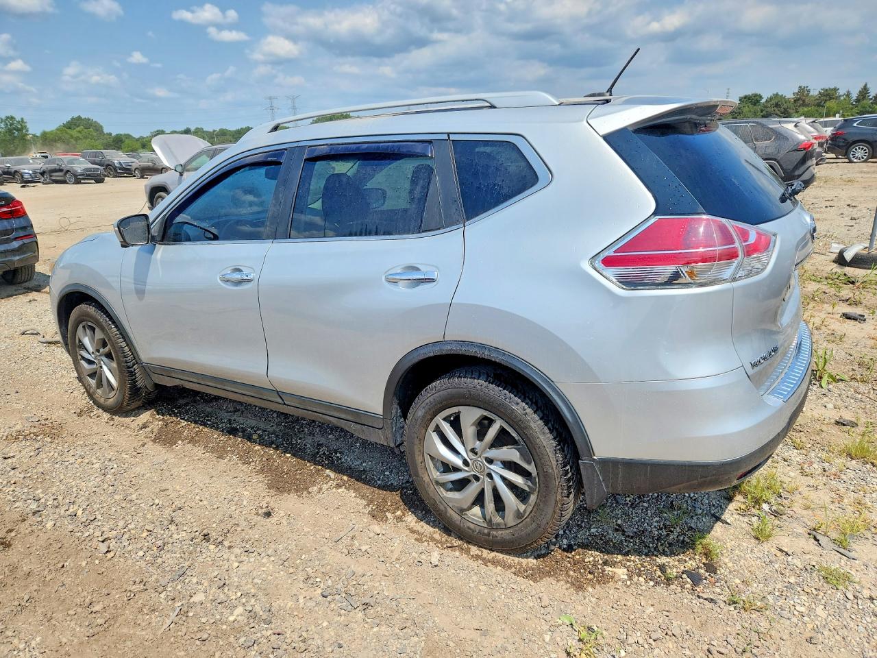 2015 Nissan Rogue Sl White vin: 5N1AT2MV0FC802290