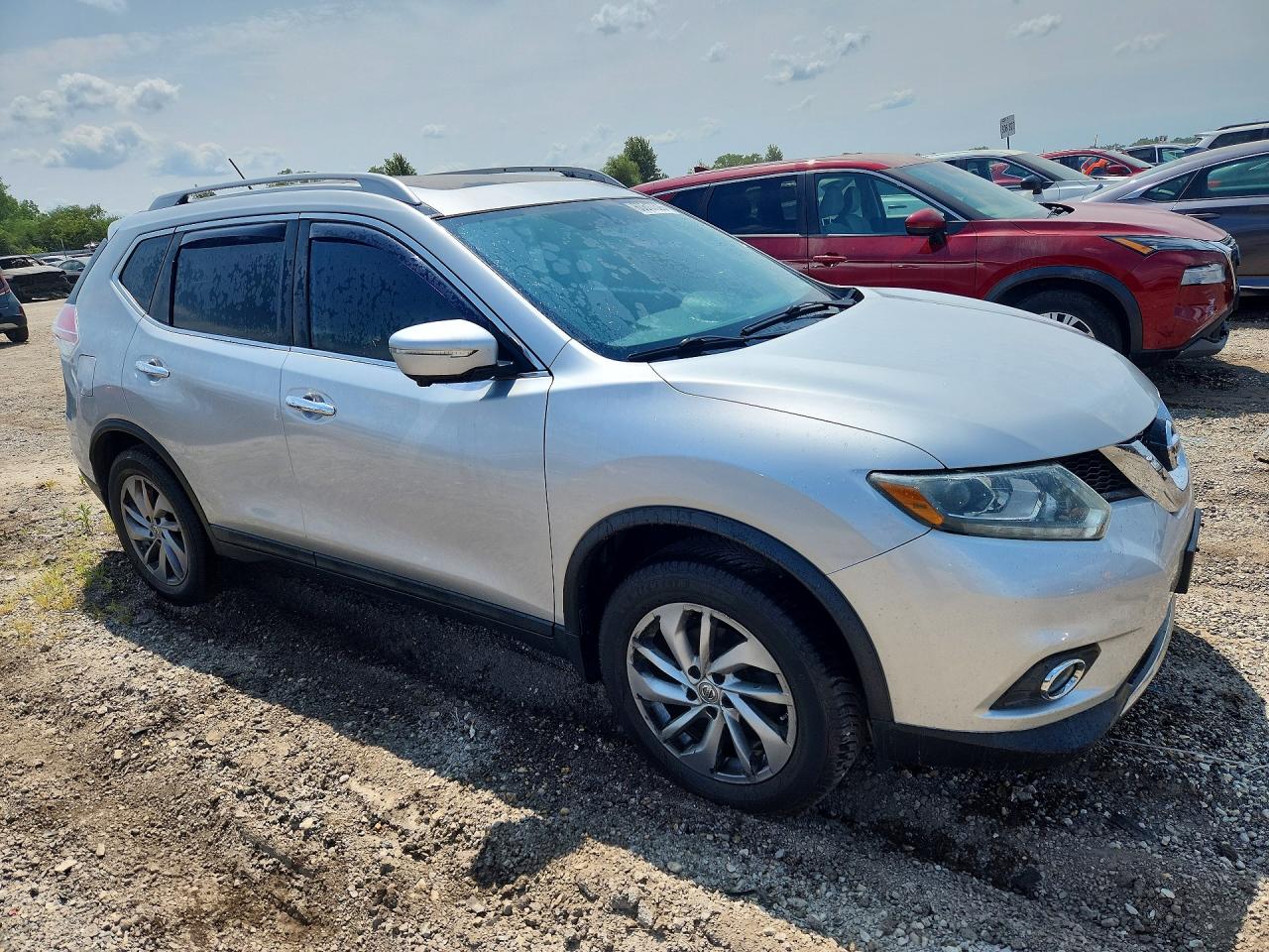 2015 Nissan Rogue Sl White vin: 5N1AT2MV0FC802290
