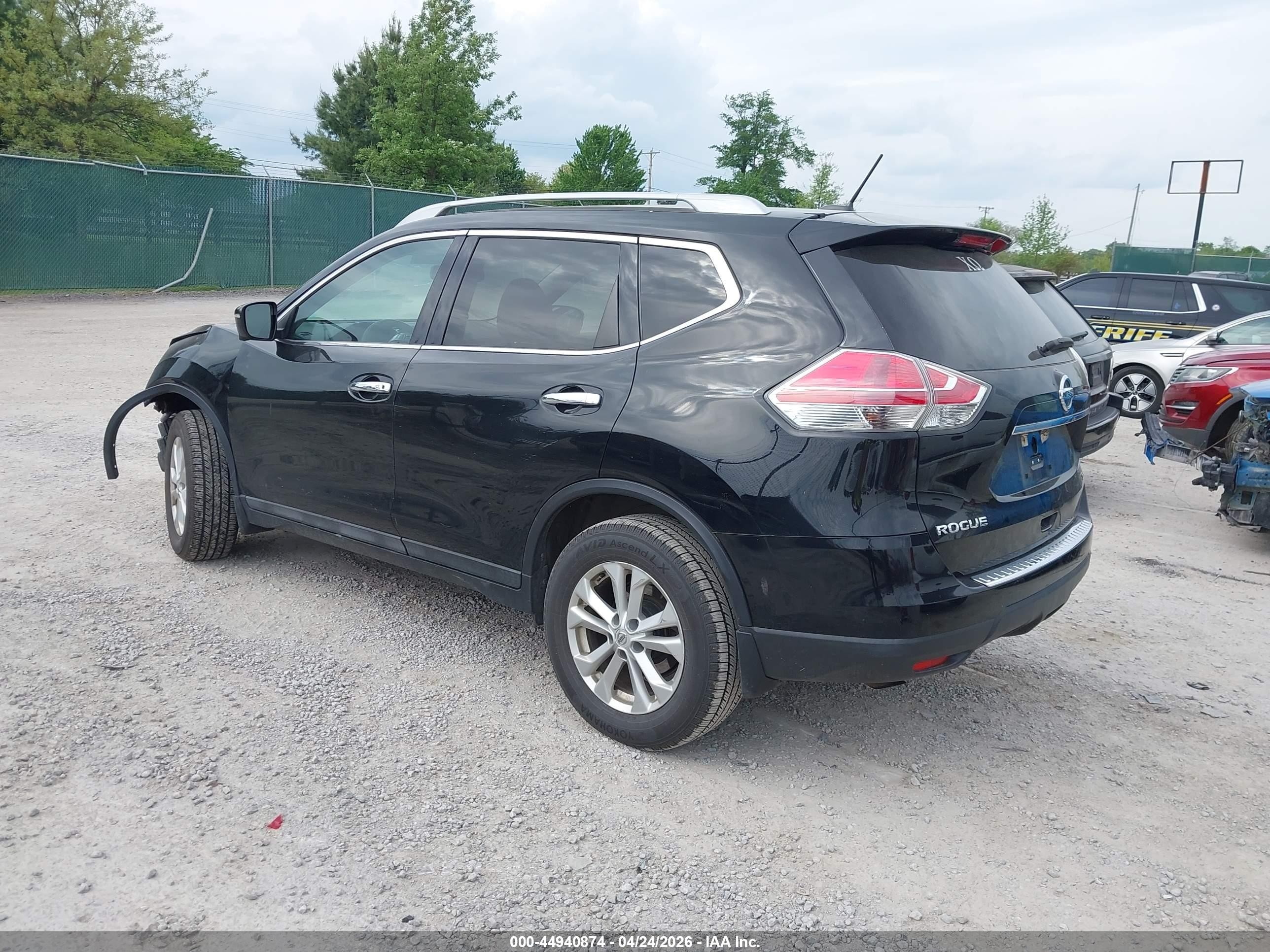 2015 Nissan Rogue Sv Black vin: 5N1AT2MV0FC805755
