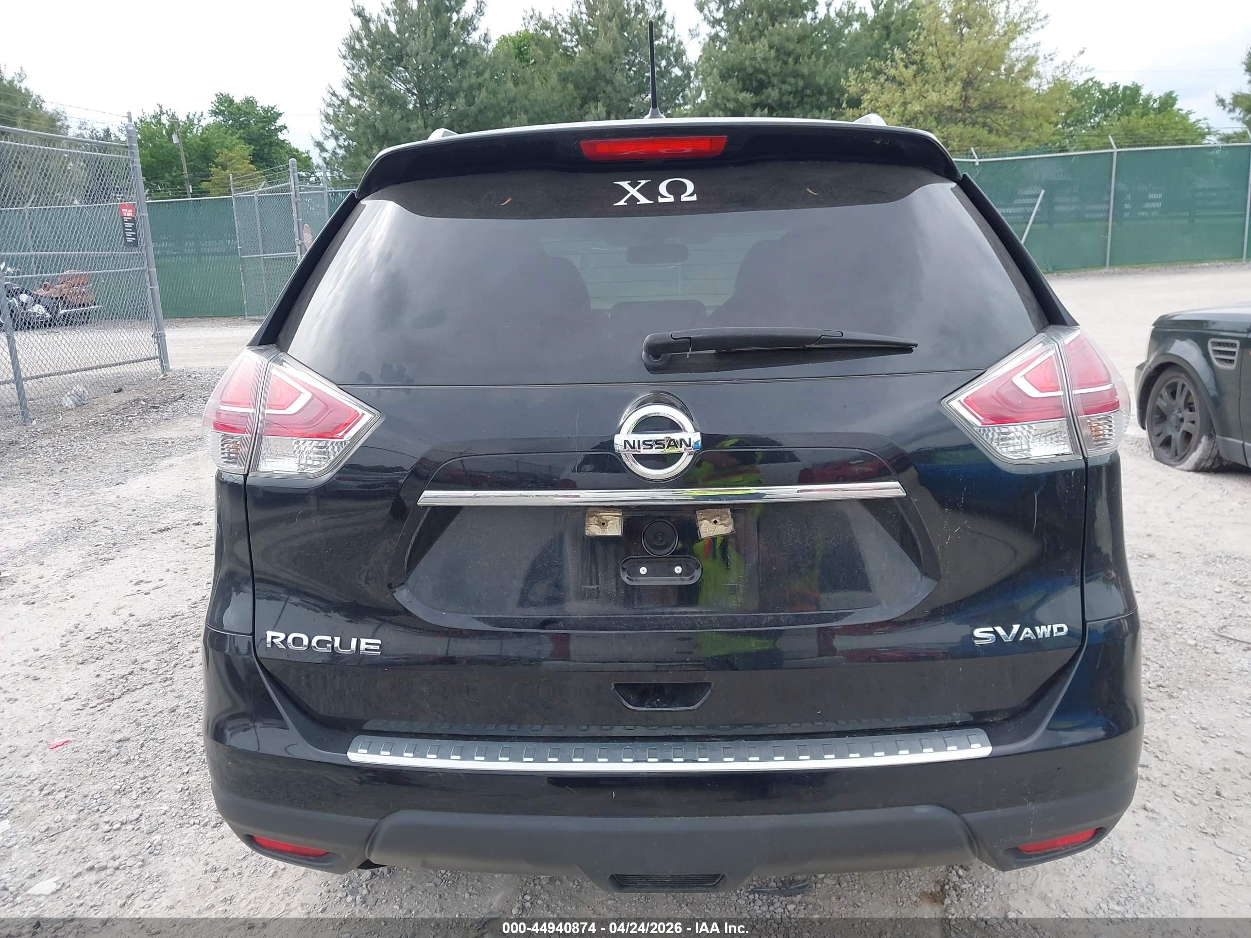2015 Nissan Rogue Sv Black vin: 5N1AT2MV0FC805755