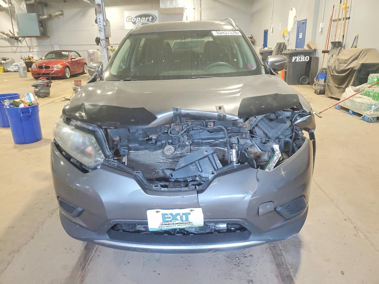 2015 Nissan Rogue S Gray vin: 5N1AT2MV0FC806257