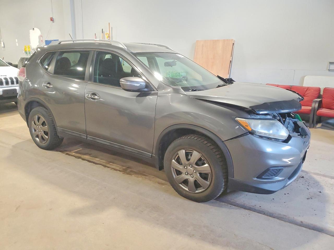 2015 Nissan Rogue S Gray vin: 5N1AT2MV0FC806257