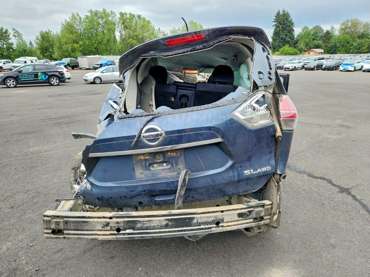 2015 Nissan Rogue Sl Blue vin: 5N1AT2MV0FC816254