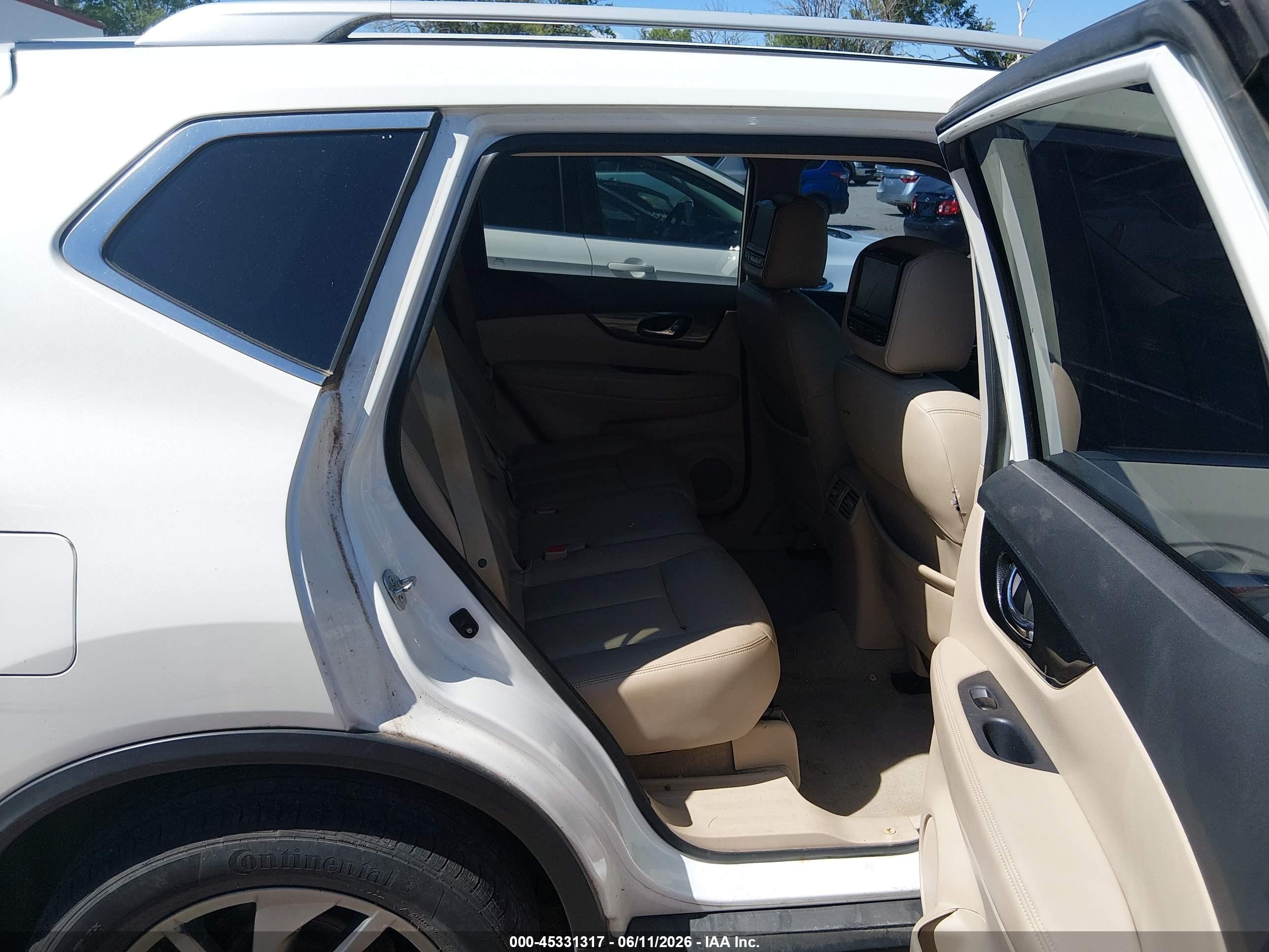 2015 Nissan Rogue Sl White vin: 5N1AT2MV0FC825780