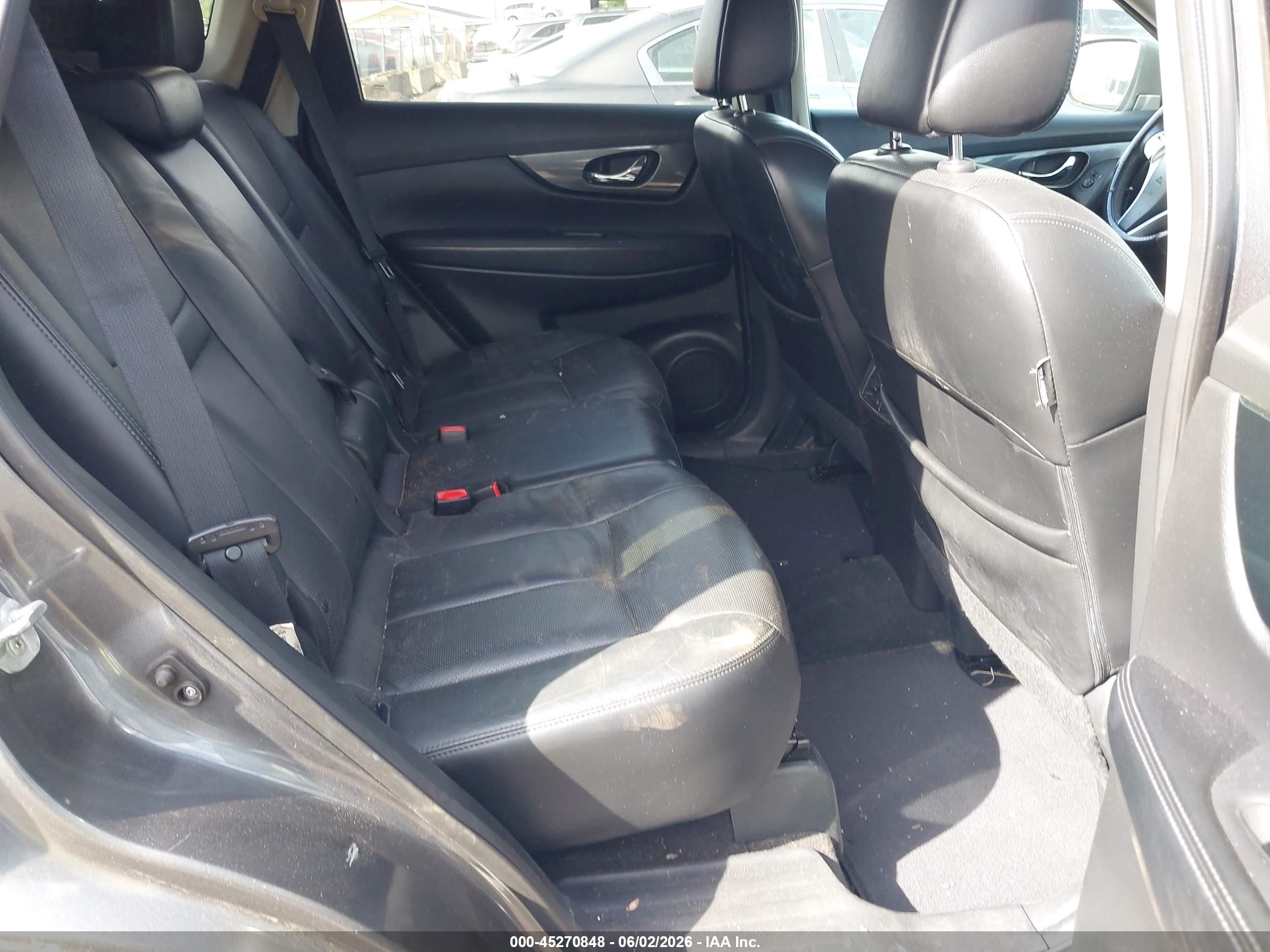 2015 Nissan Rogue Sl Gray vin: 5N1AT2MV0FC826976