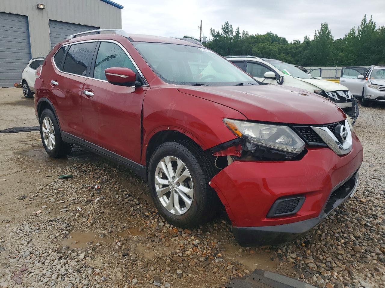 2015 Nissan Rogue Sv Red vin: 5N1AT2MV0FC836620