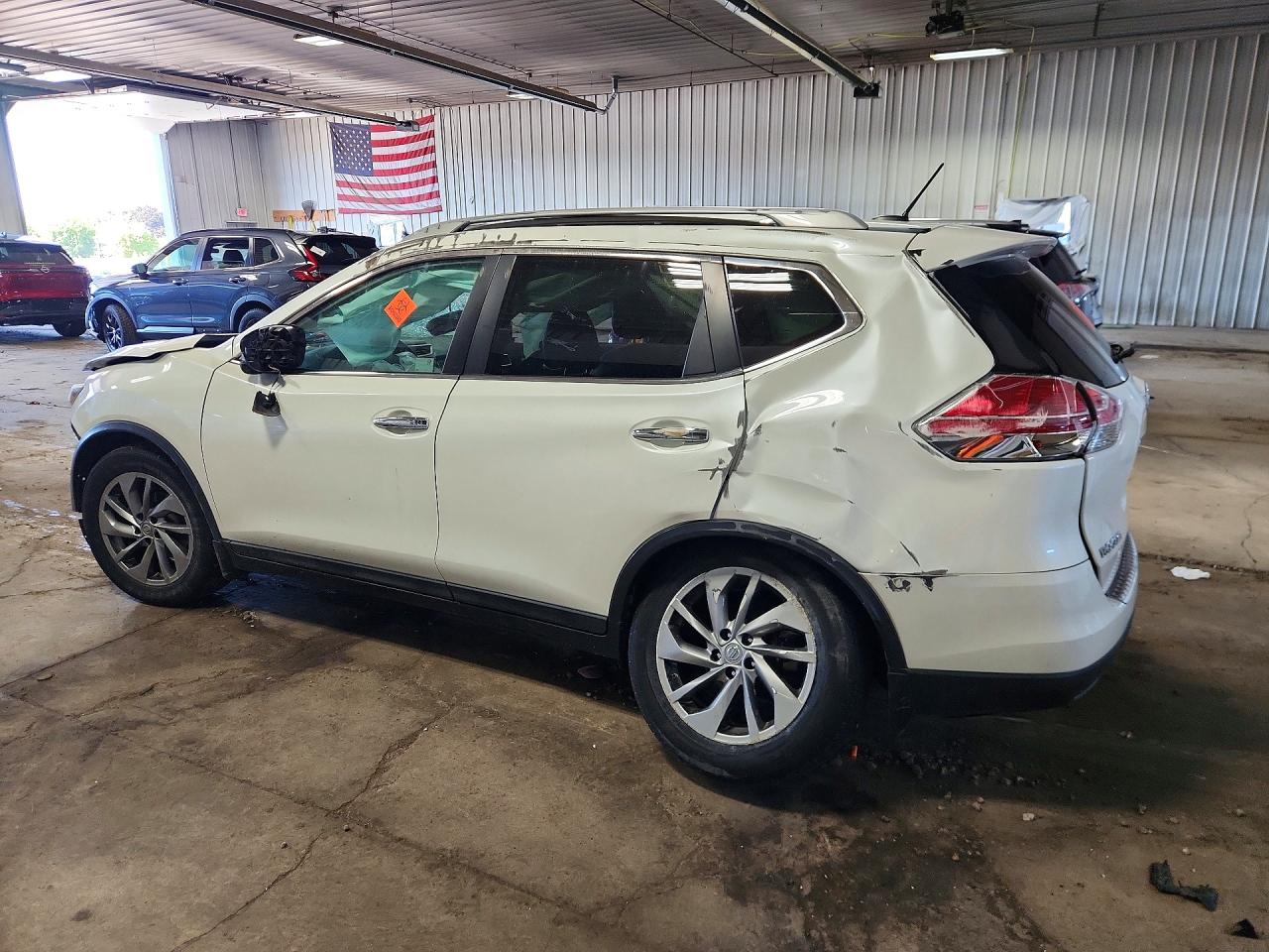 2015 Nissan Rogue Sl White vin: 5N1AT2MV0FC842935