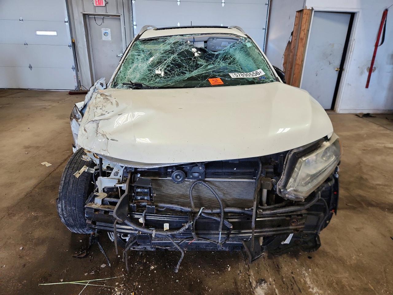 2015 Nissan Rogue Sl White vin: 5N1AT2MV0FC842935