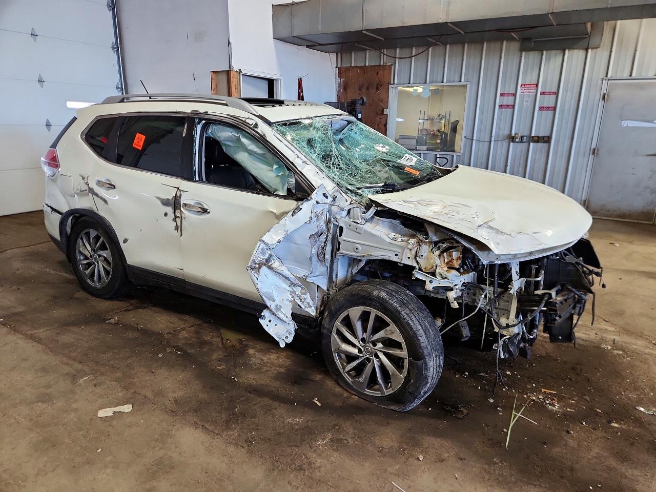 2015 Nissan Rogue Sl White vin: 5N1AT2MV0FC842935