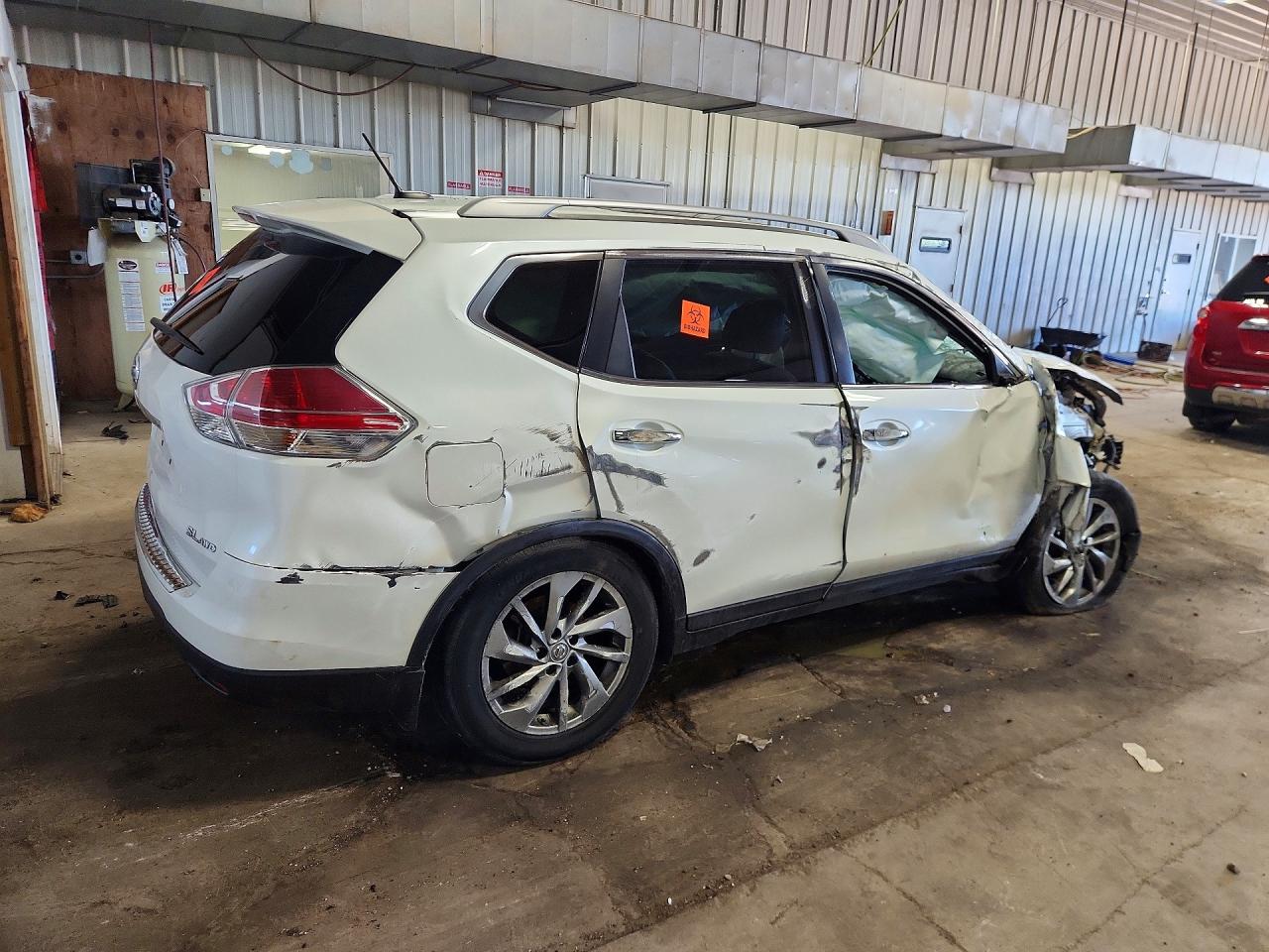 2015 Nissan Rogue Sl White vin: 5N1AT2MV0FC842935