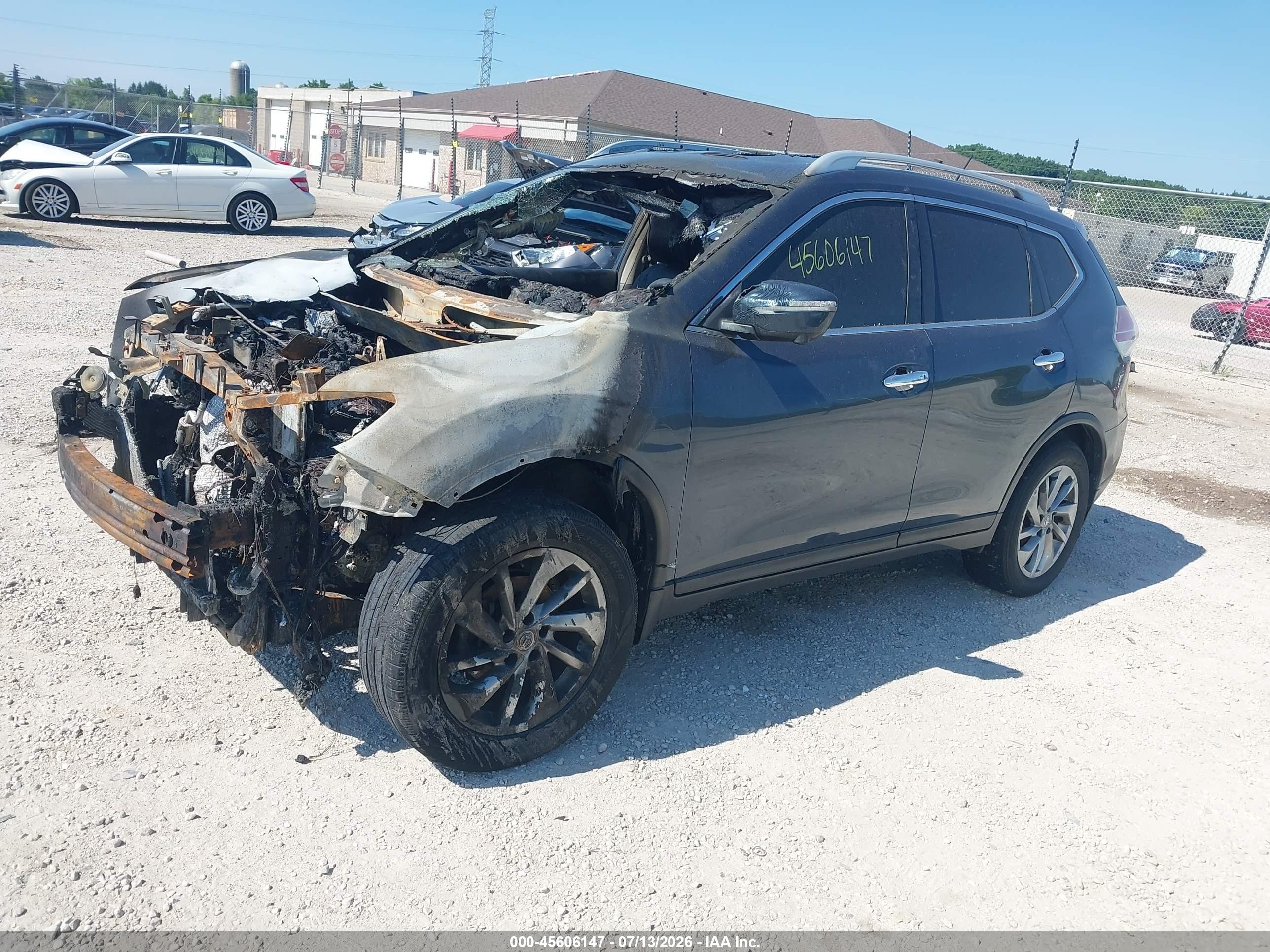 2015 Nissan Rogue Sl Black vin: 5N1AT2MV0FC858066