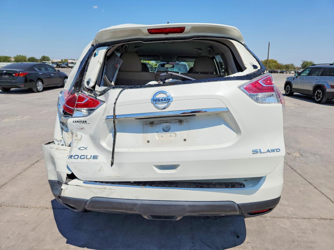 2015 Nissan Rogue Sl White vin: 5N1AT2MV0FC872226