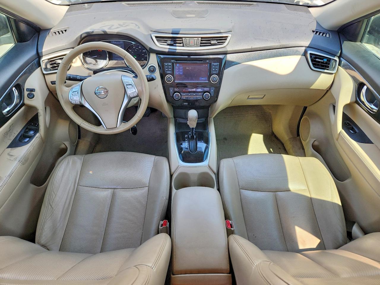 2015 Nissan Rogue Sl White vin: 5N1AT2MV0FC872226