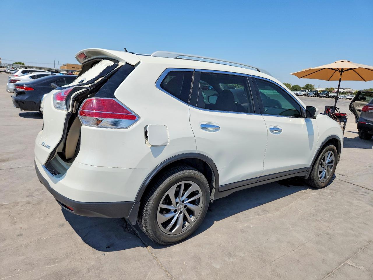 2015 Nissan Rogue Sl White vin: 5N1AT2MV0FC872226
