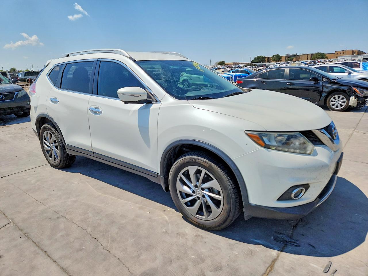 2015 Nissan Rogue Sl White vin: 5N1AT2MV0FC872226