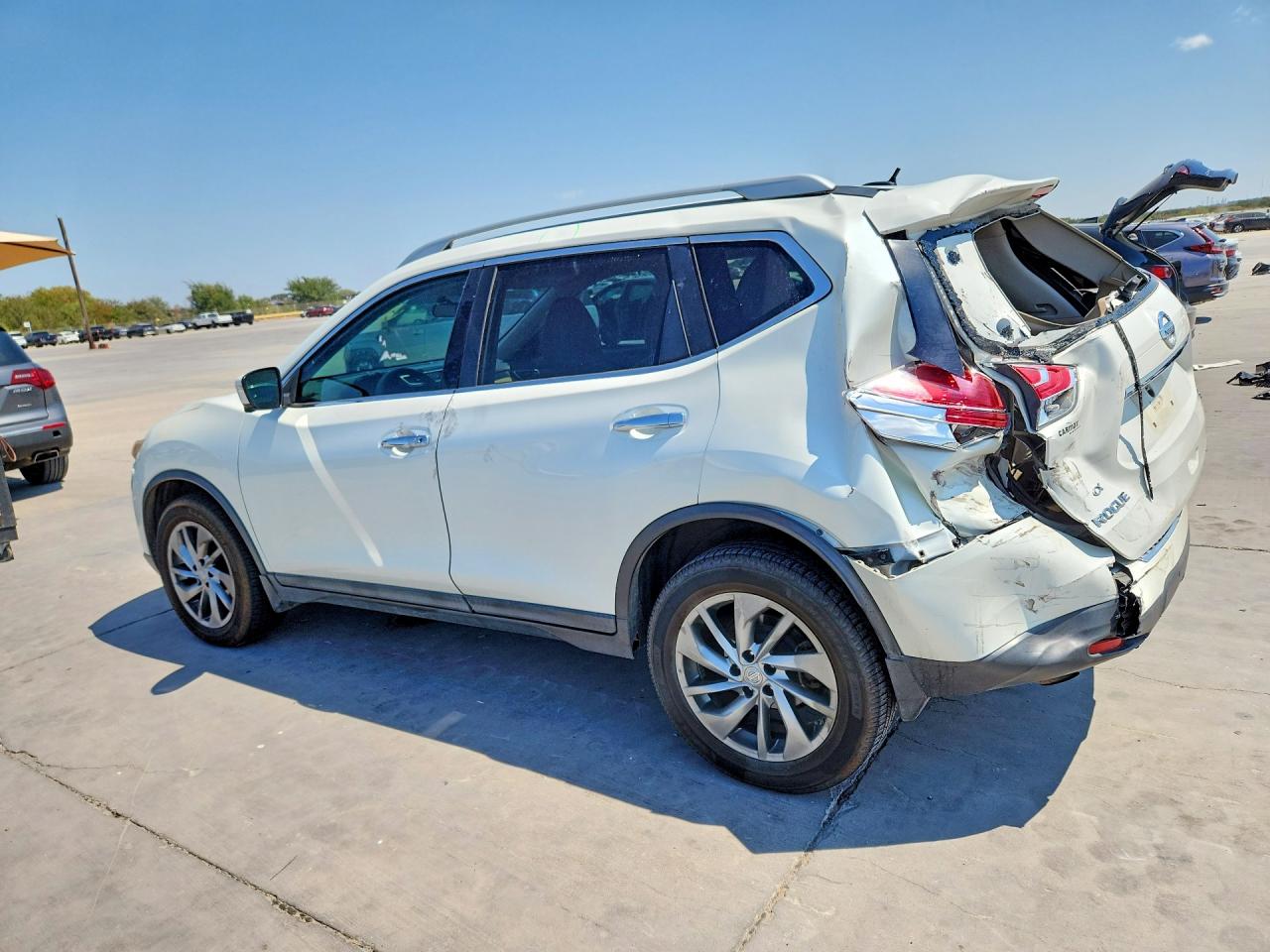 2015 Nissan Rogue Sl White vin: 5N1AT2MV0FC872226