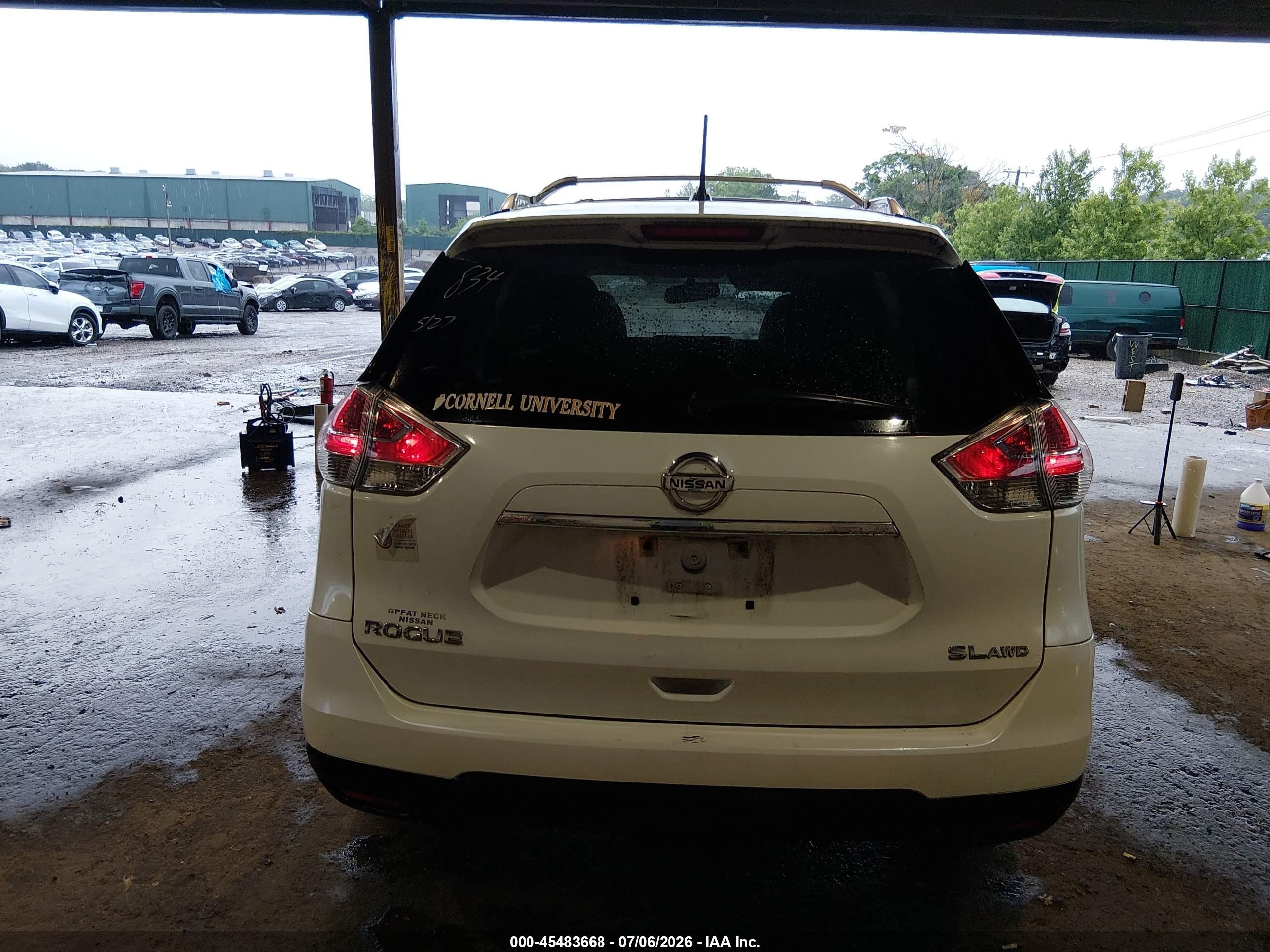 2015 Nissan Rogue Sl Белый vin: 5N1AT2MV0FC873473