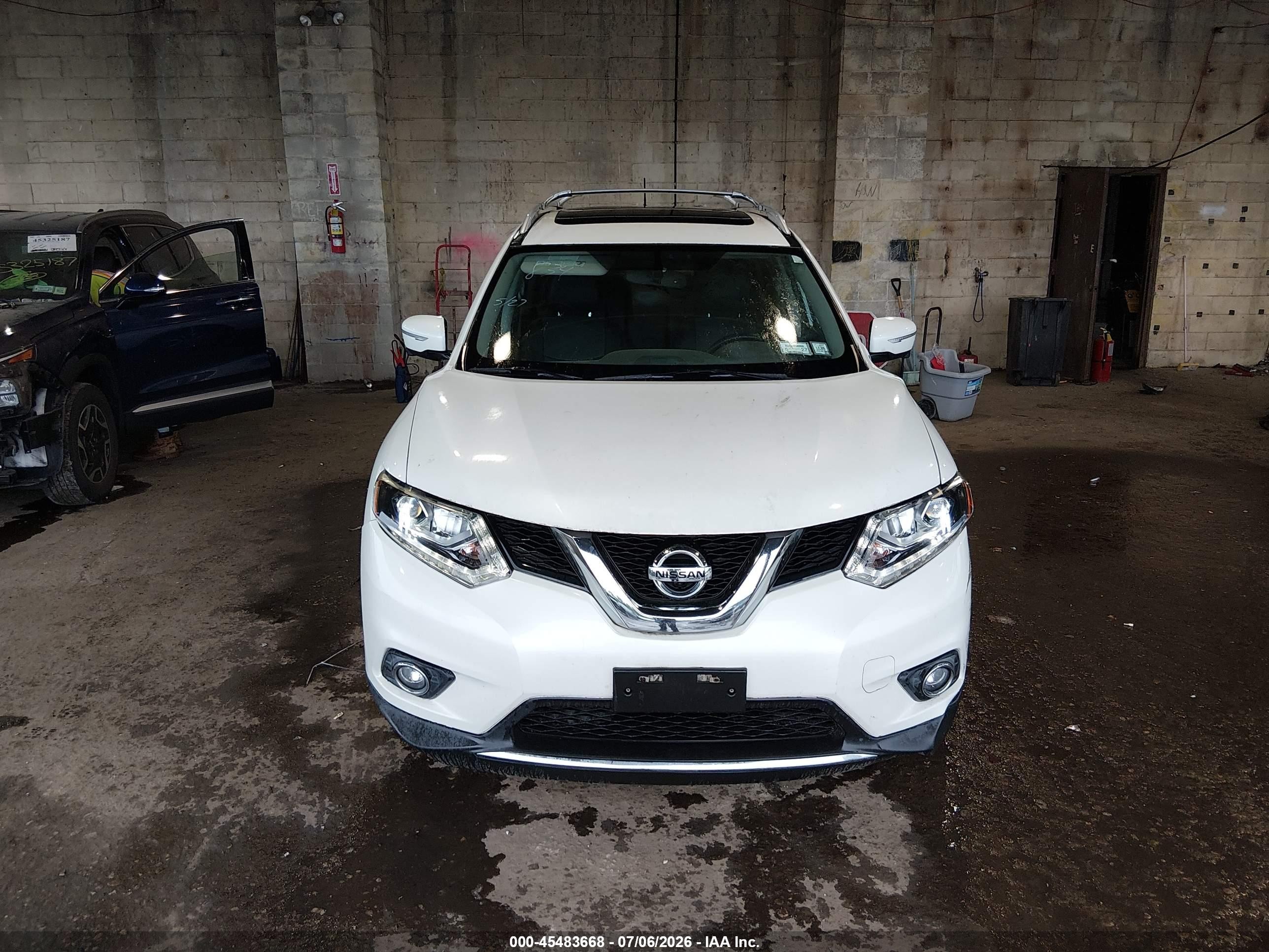 2015 Nissan Rogue Sl Белый vin: 5N1AT2MV0FC873473