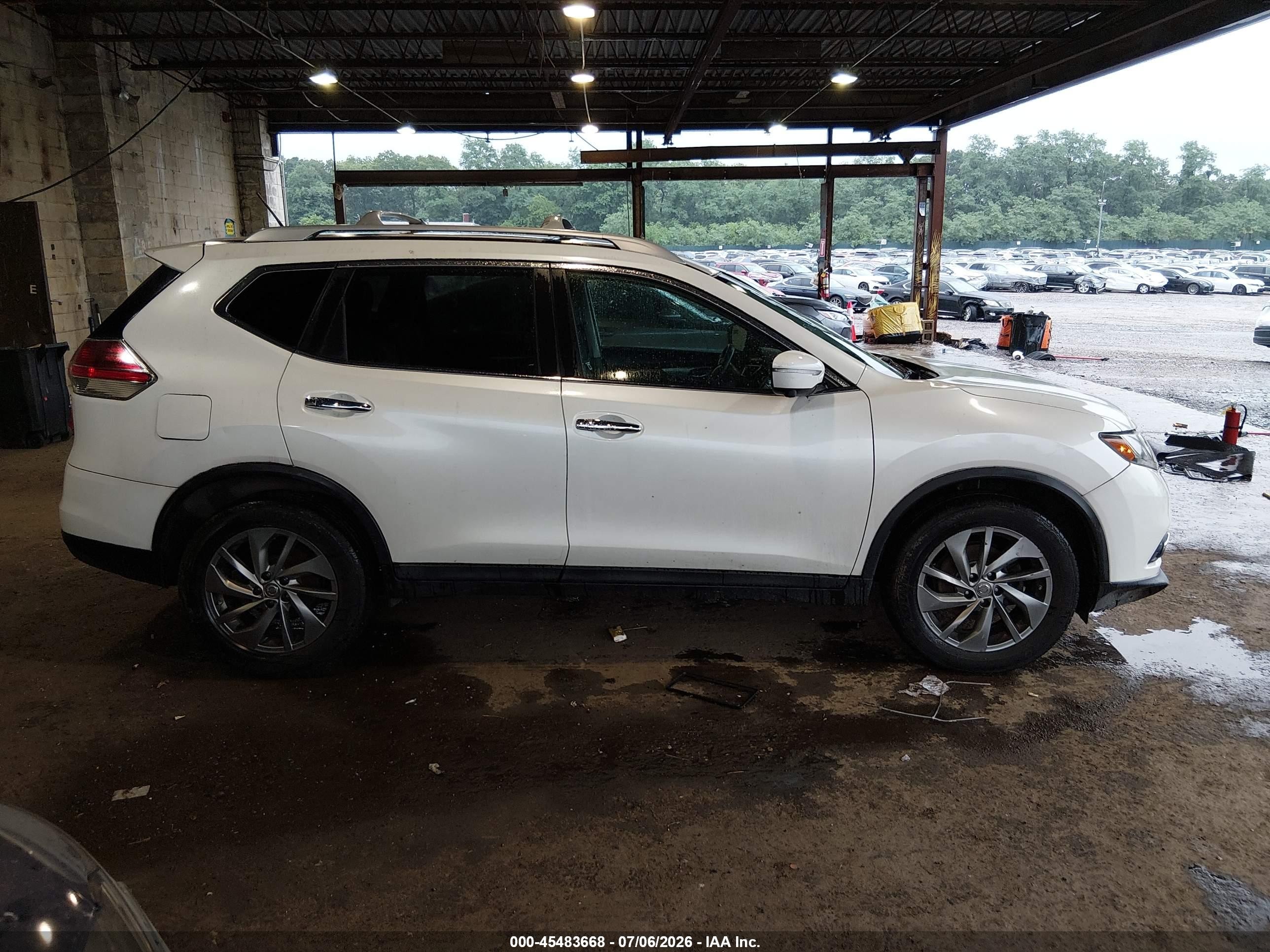2015 Nissan Rogue Sl Белый vin: 5N1AT2MV0FC873473