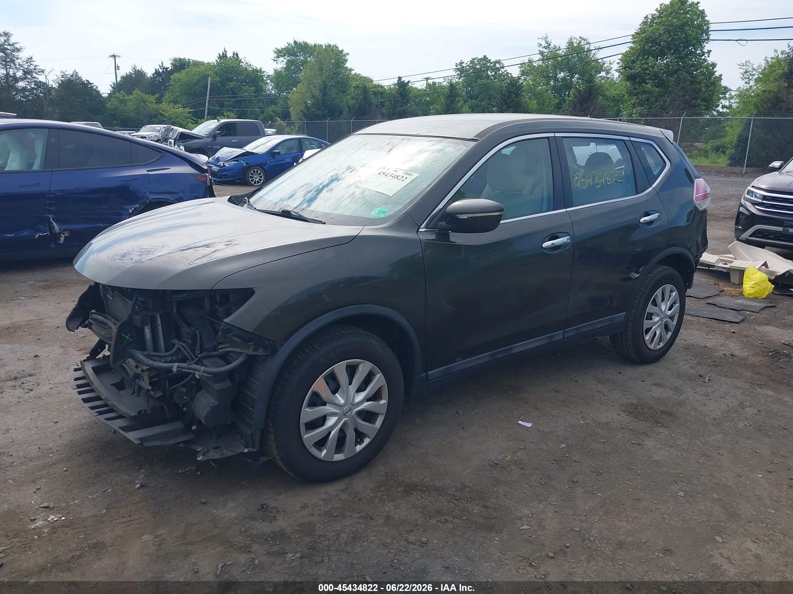 2015 Nissan Rogue S Gray vin: 5N1AT2MV0FC873540