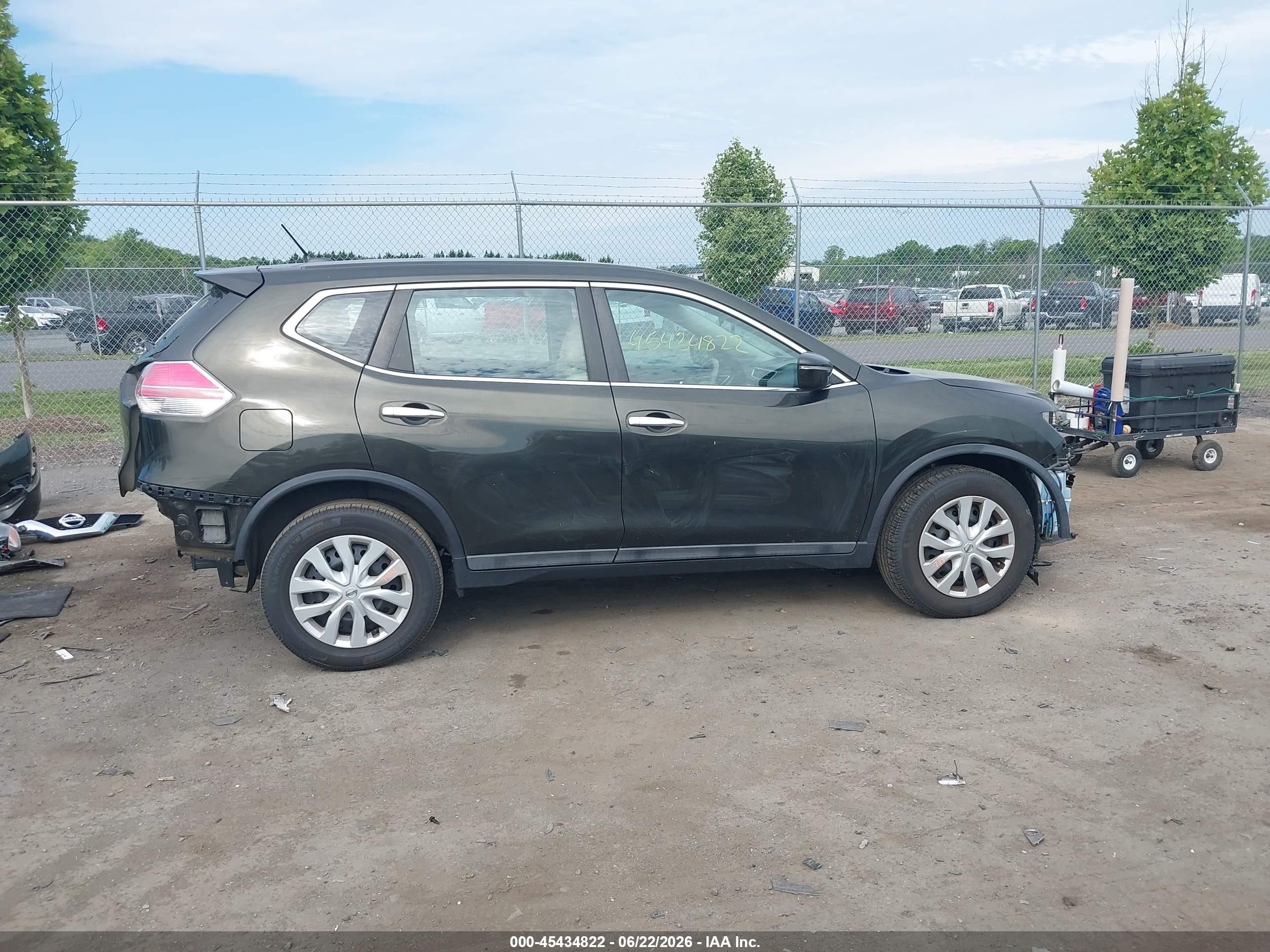 2015 Nissan Rogue S Gray vin: 5N1AT2MV0FC873540