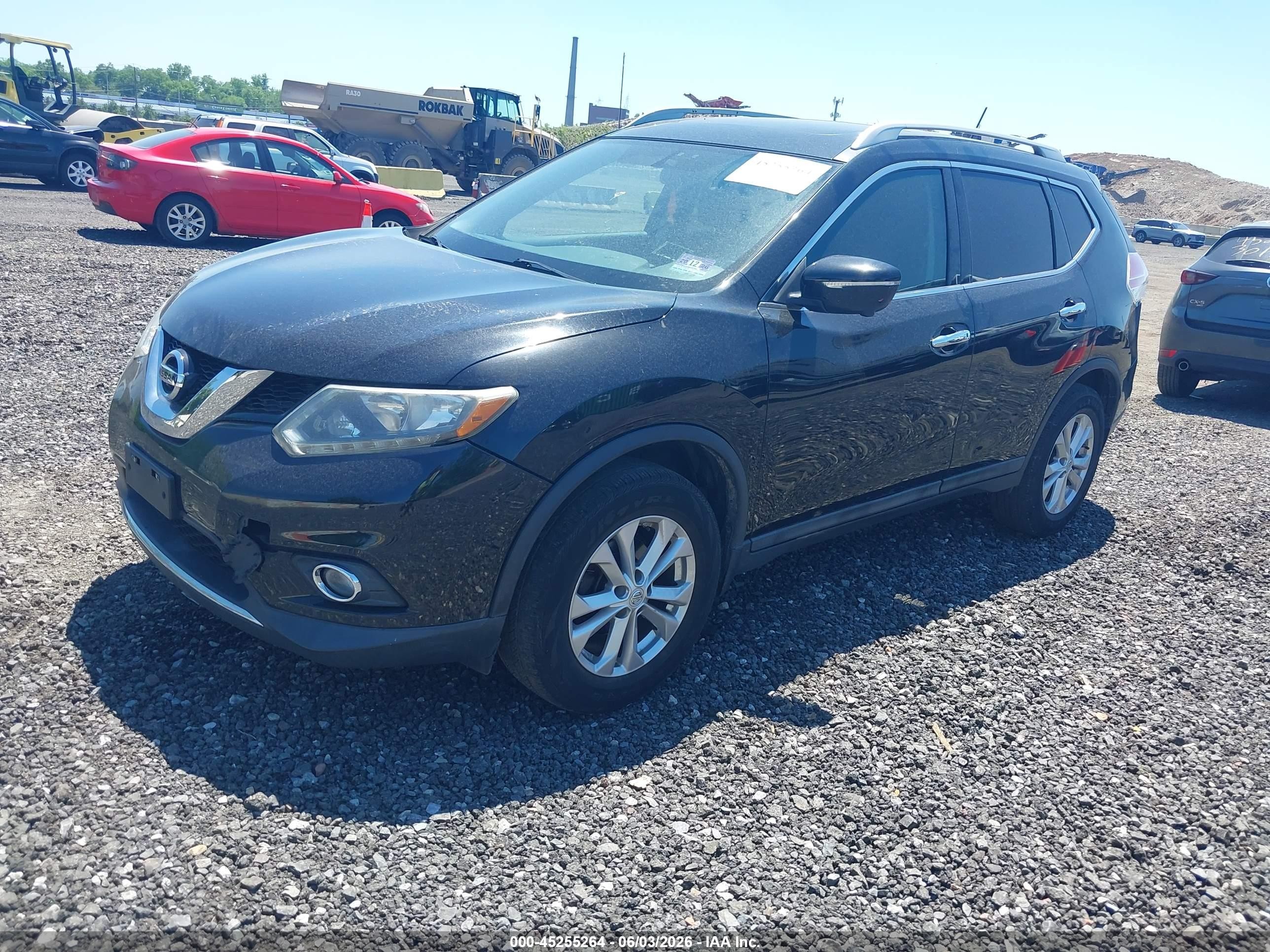2015 Nissan Rogue Sv Черный vin: 5N1AT2MV0FC893545