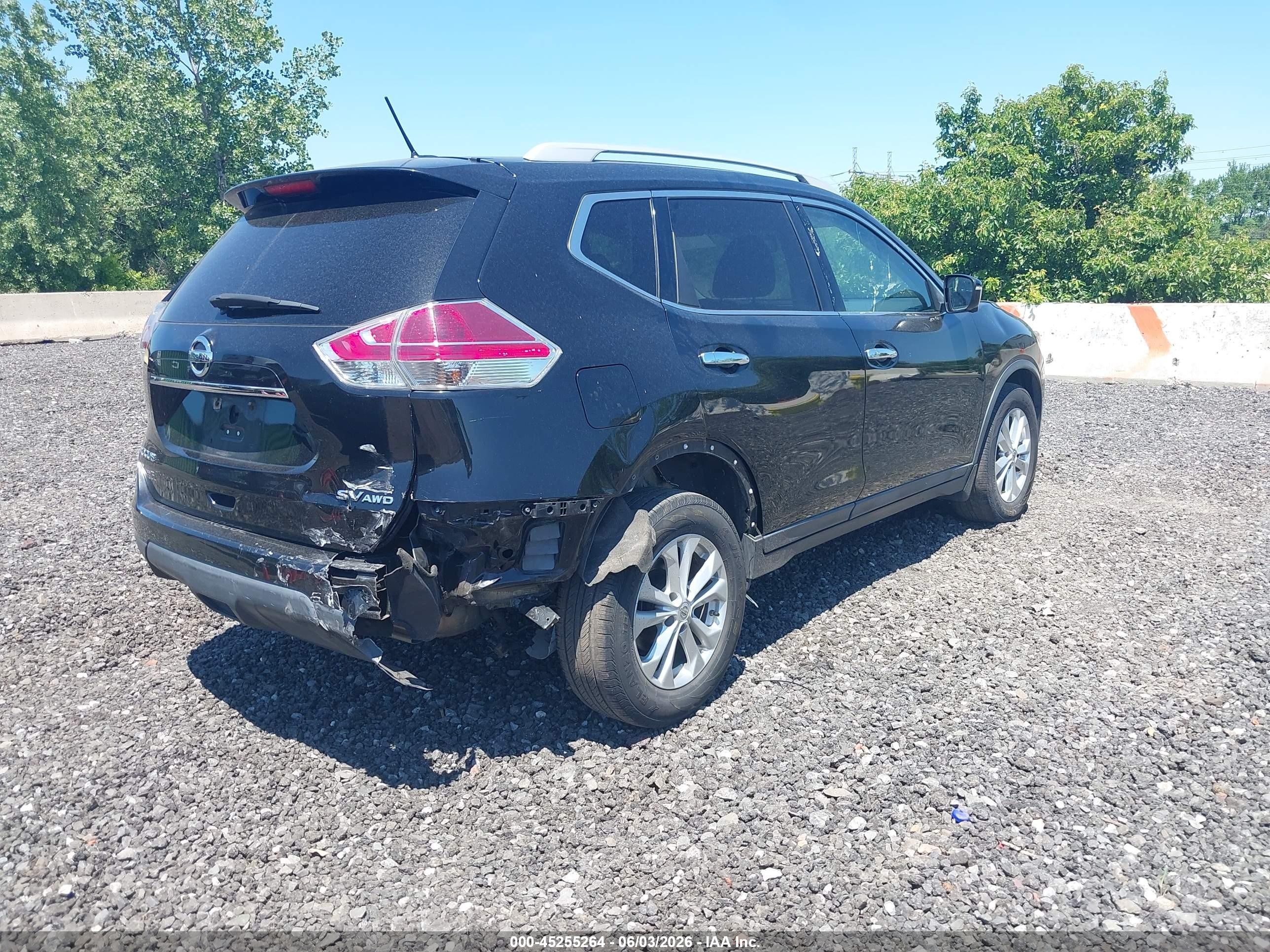 2015 Nissan Rogue Sv Черный vin: 5N1AT2MV0FC893545