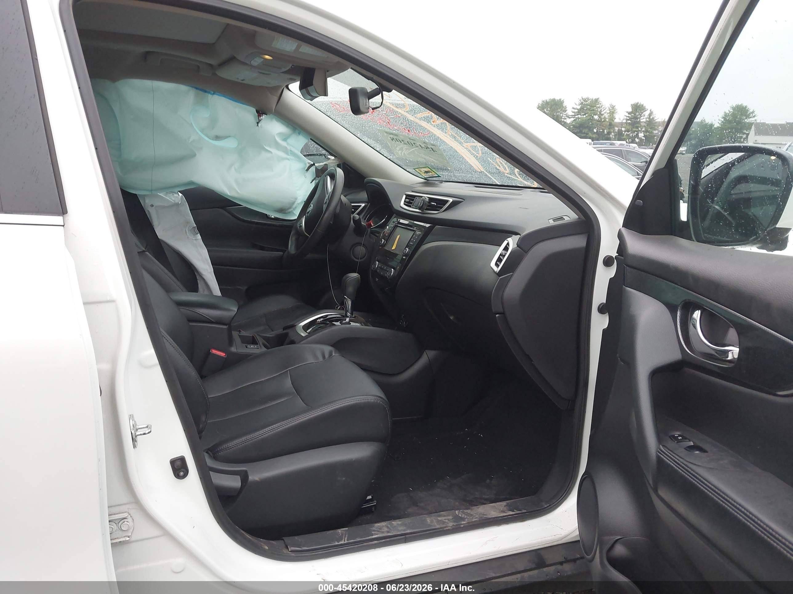 2015 Nissan Rogue Sl White vin: 5N1AT2MV0FC895408