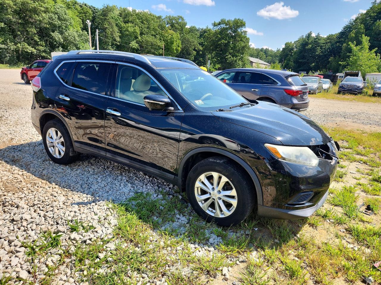 2015 Nissan Rogue Sv Black vin: 5N1AT2MV0FC896770