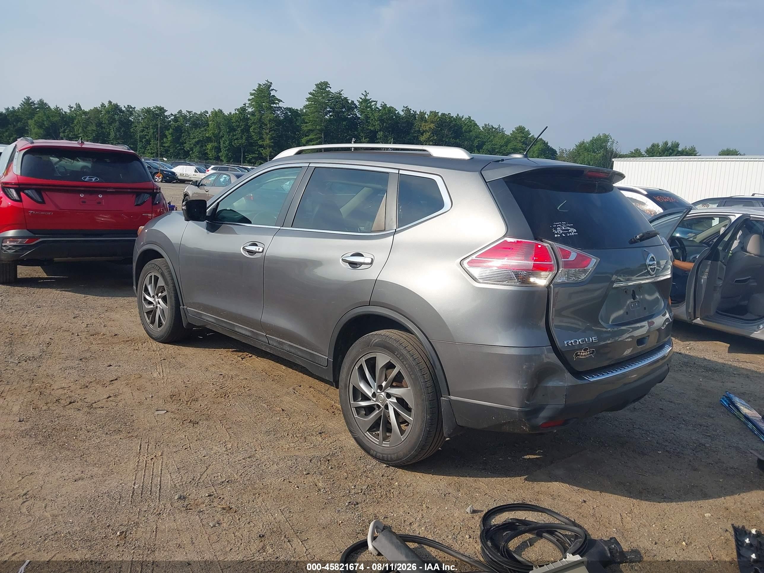 2015 Nissan Rogue Sl Gray vin: 5N1AT2MV0FC899149