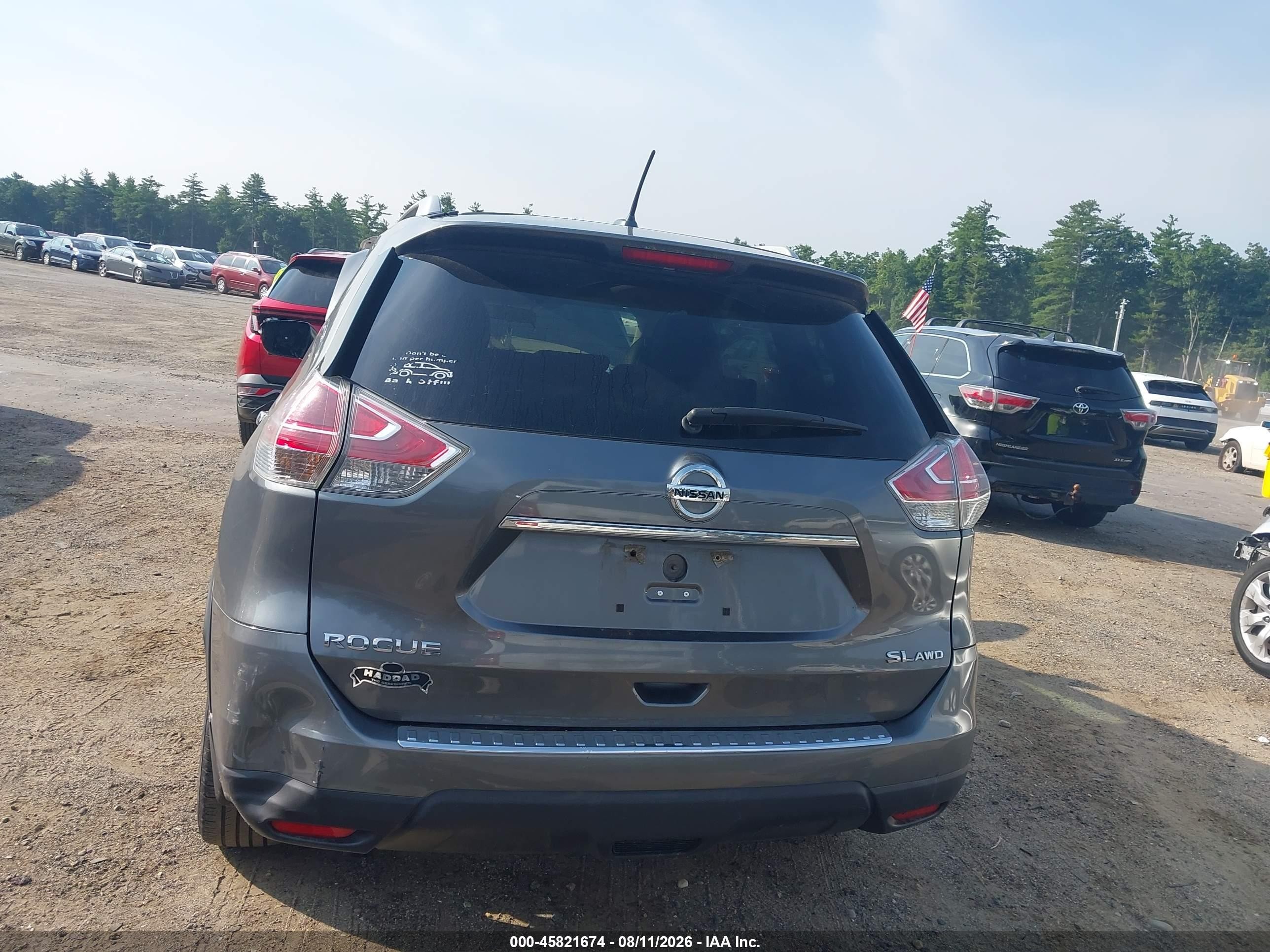 2015 Nissan Rogue Sl Gray vin: 5N1AT2MV0FC899149