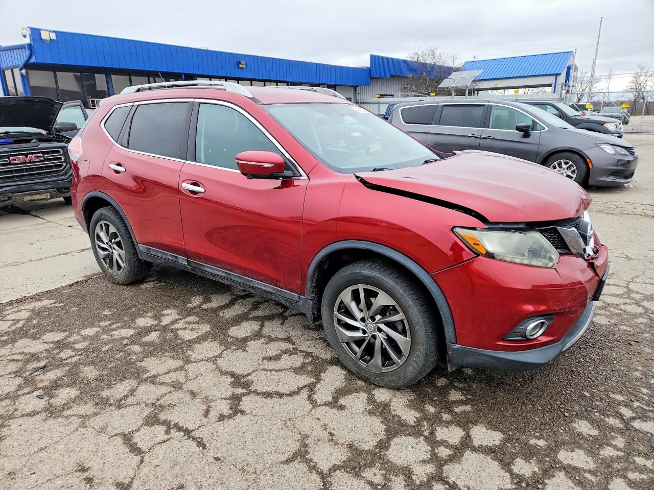 2015 Nissan Rogue Sl Бордовый vin: 5N1AT2MV0FC922624