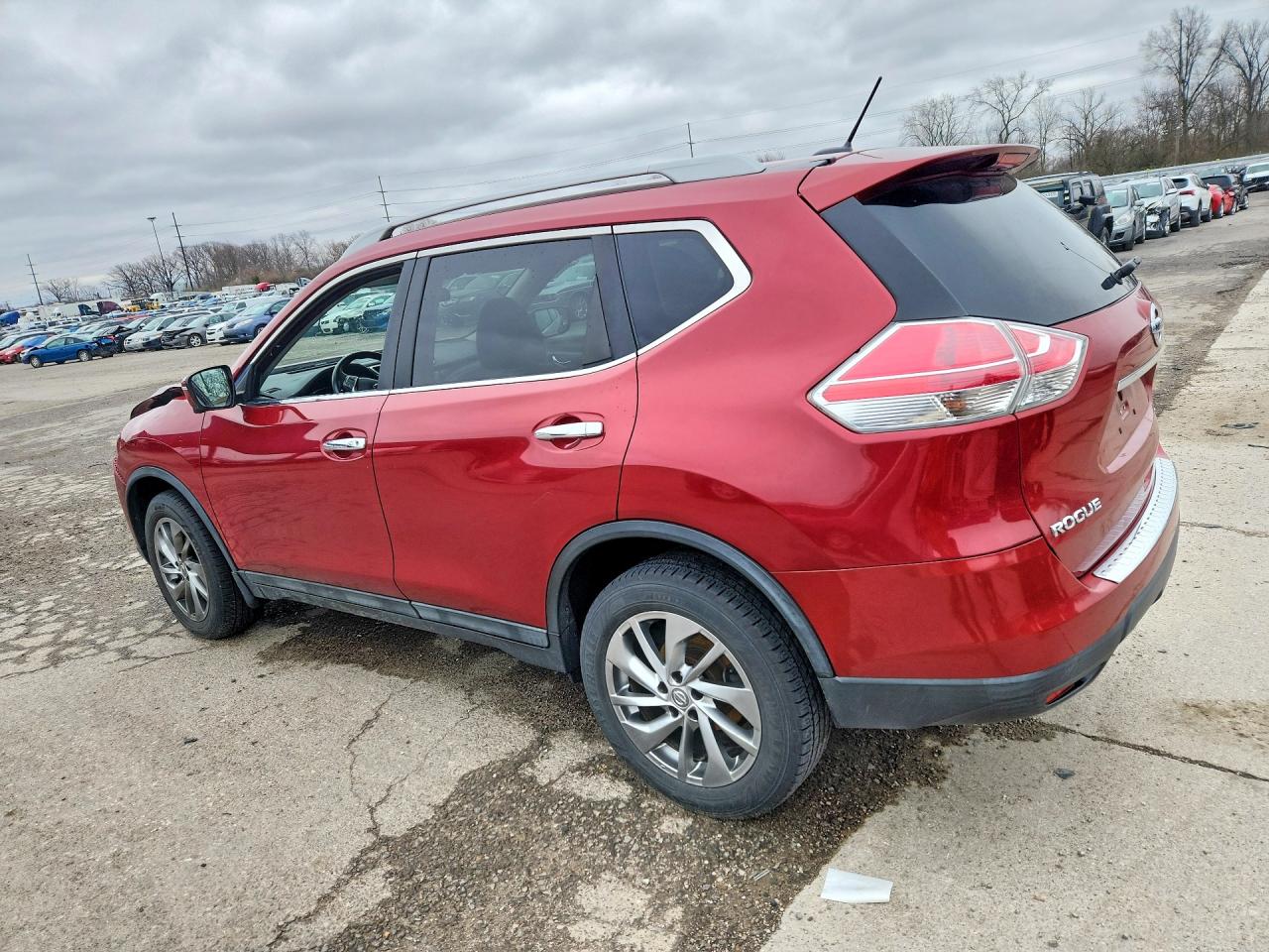 2015 Nissan Rogue Sl Бордовый vin: 5N1AT2MV0FC922624