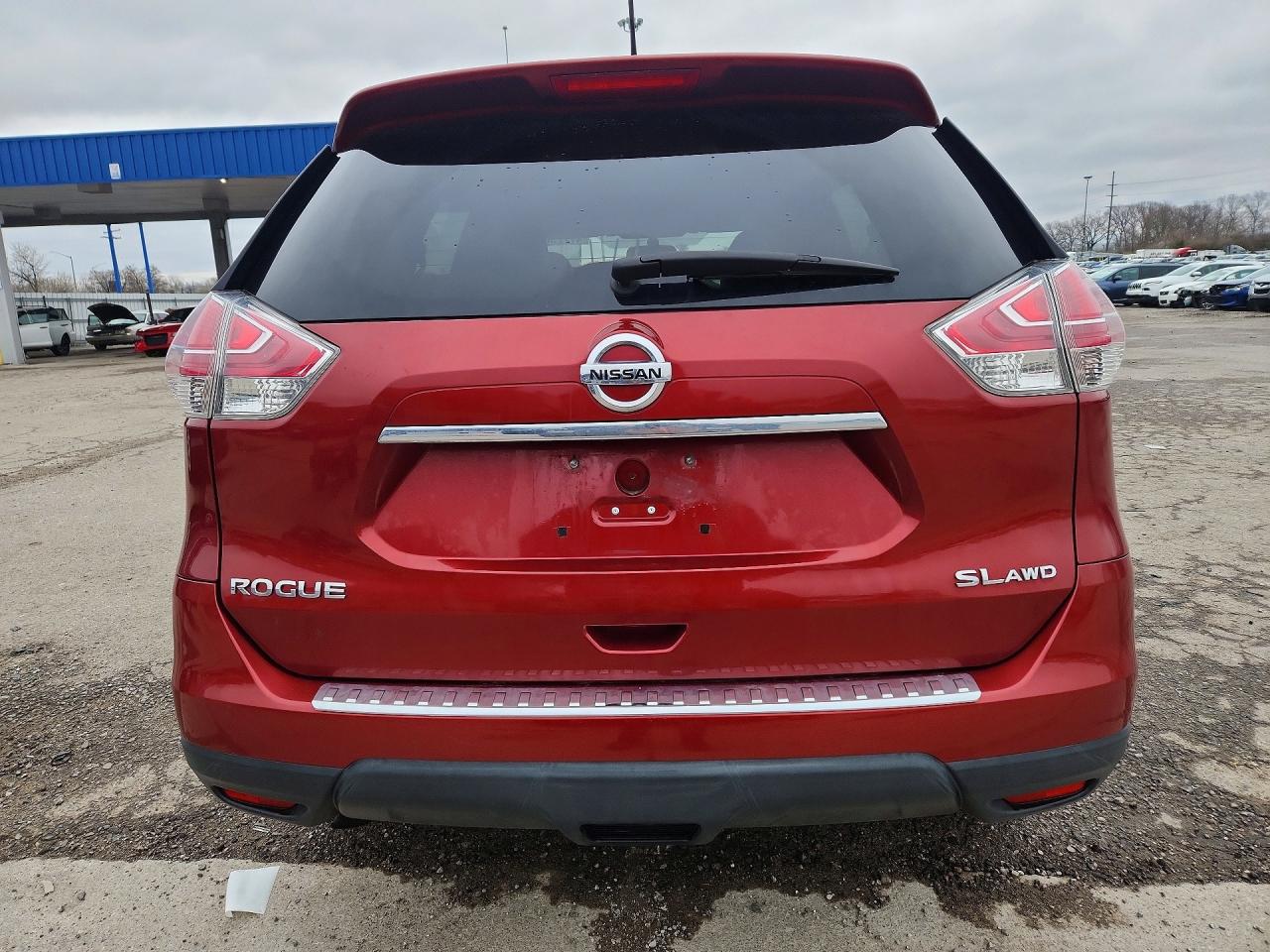 2015 Nissan Rogue Sl Бордовый vin: 5N1AT2MV0FC922624
