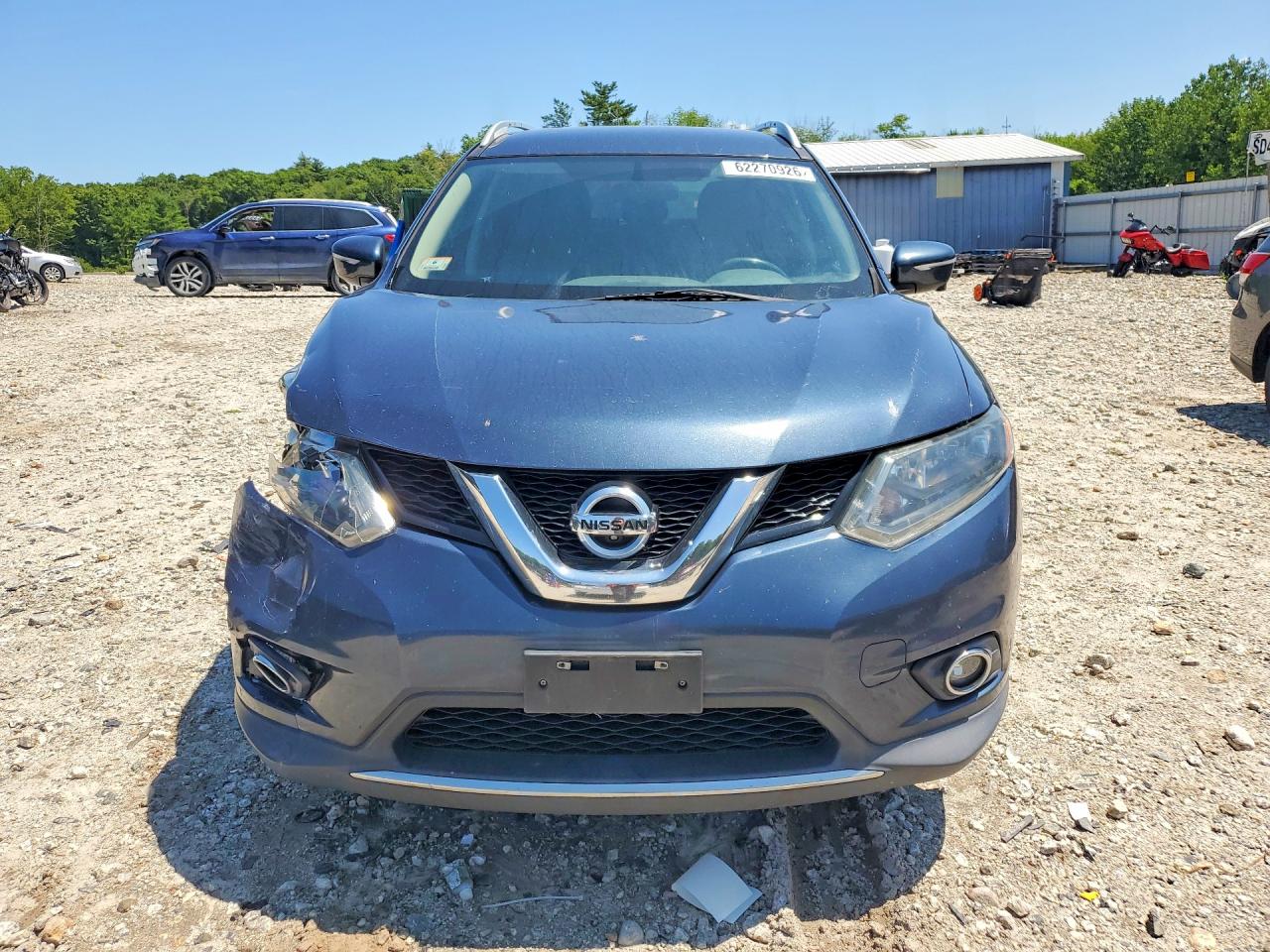 2015 Nissan Rogue Sl Синий vin: 5N1AT2MV0FC923305