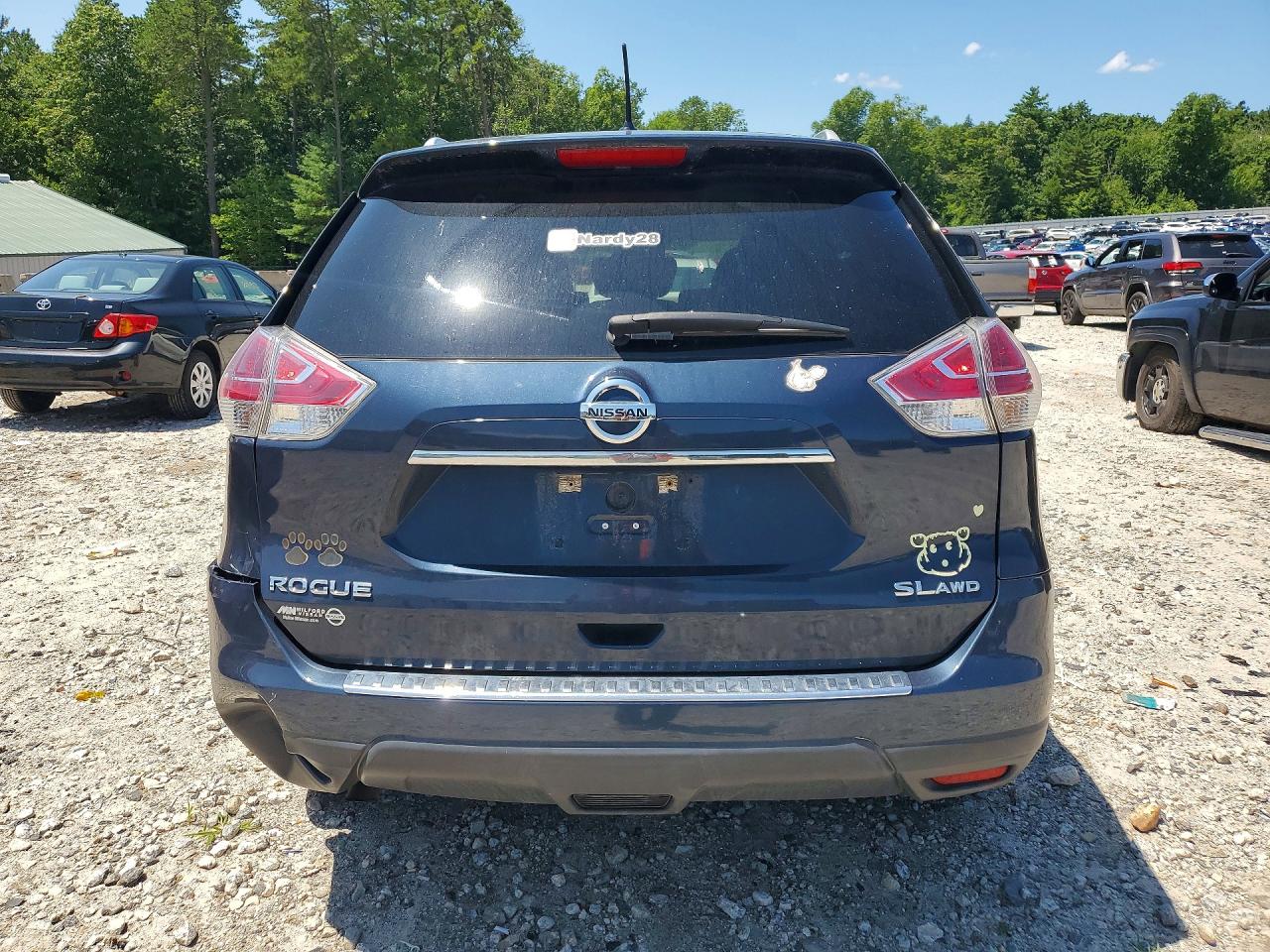 2015 Nissan Rogue Sl Синий vin: 5N1AT2MV0FC923305