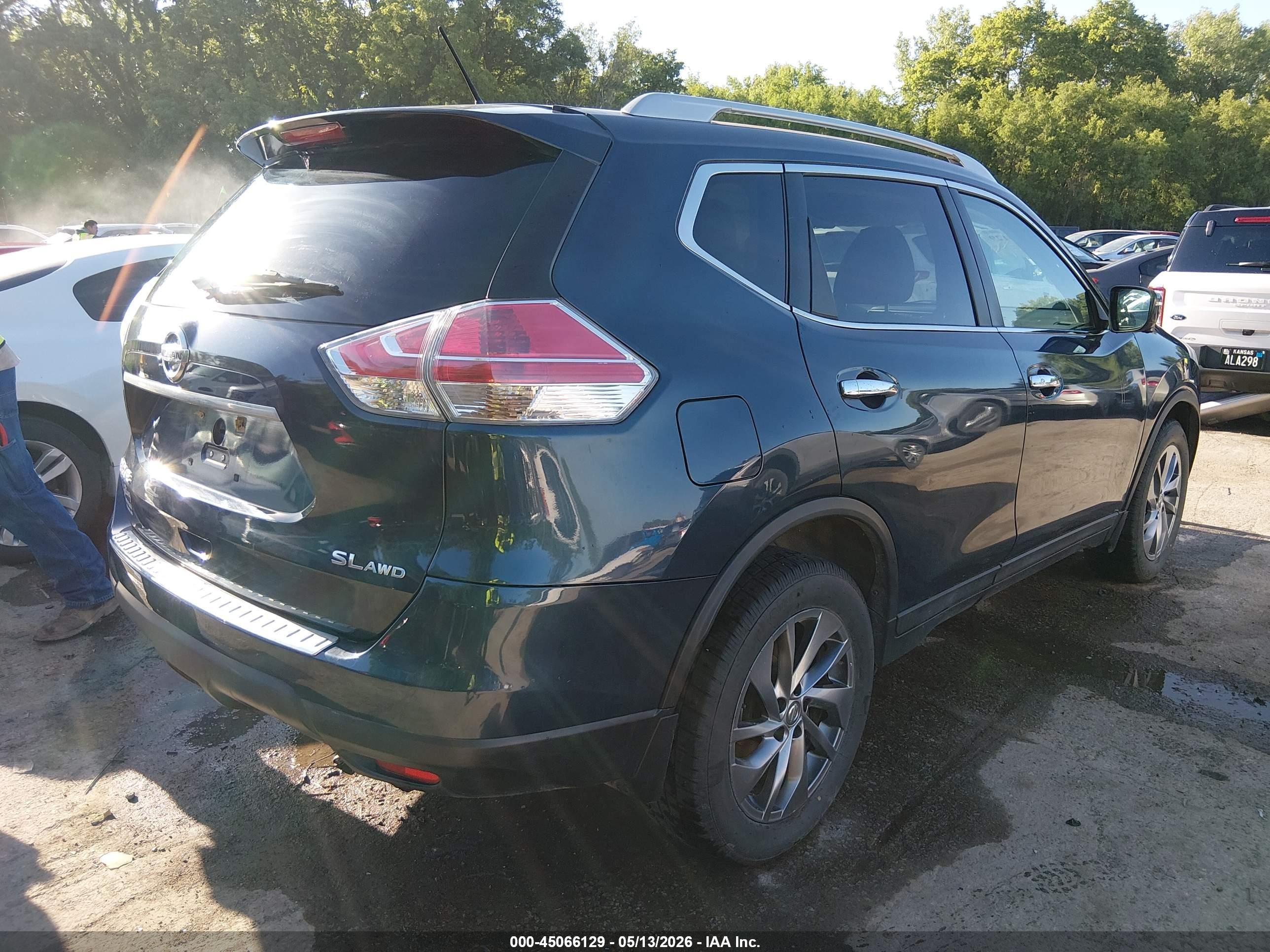 2015 Nissan Rogue Sl Gray vin: 5N1AT2MV0FC926284