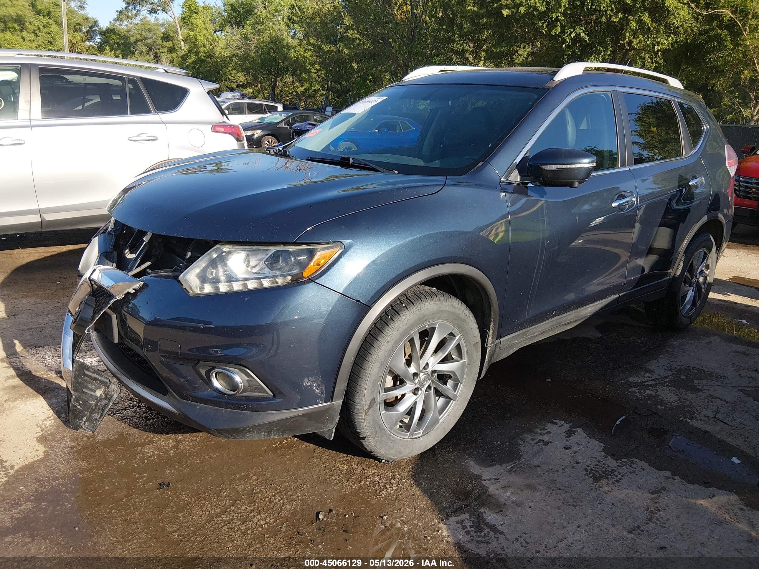 2015 Nissan Rogue Sl Gray vin: 5N1AT2MV0FC926284