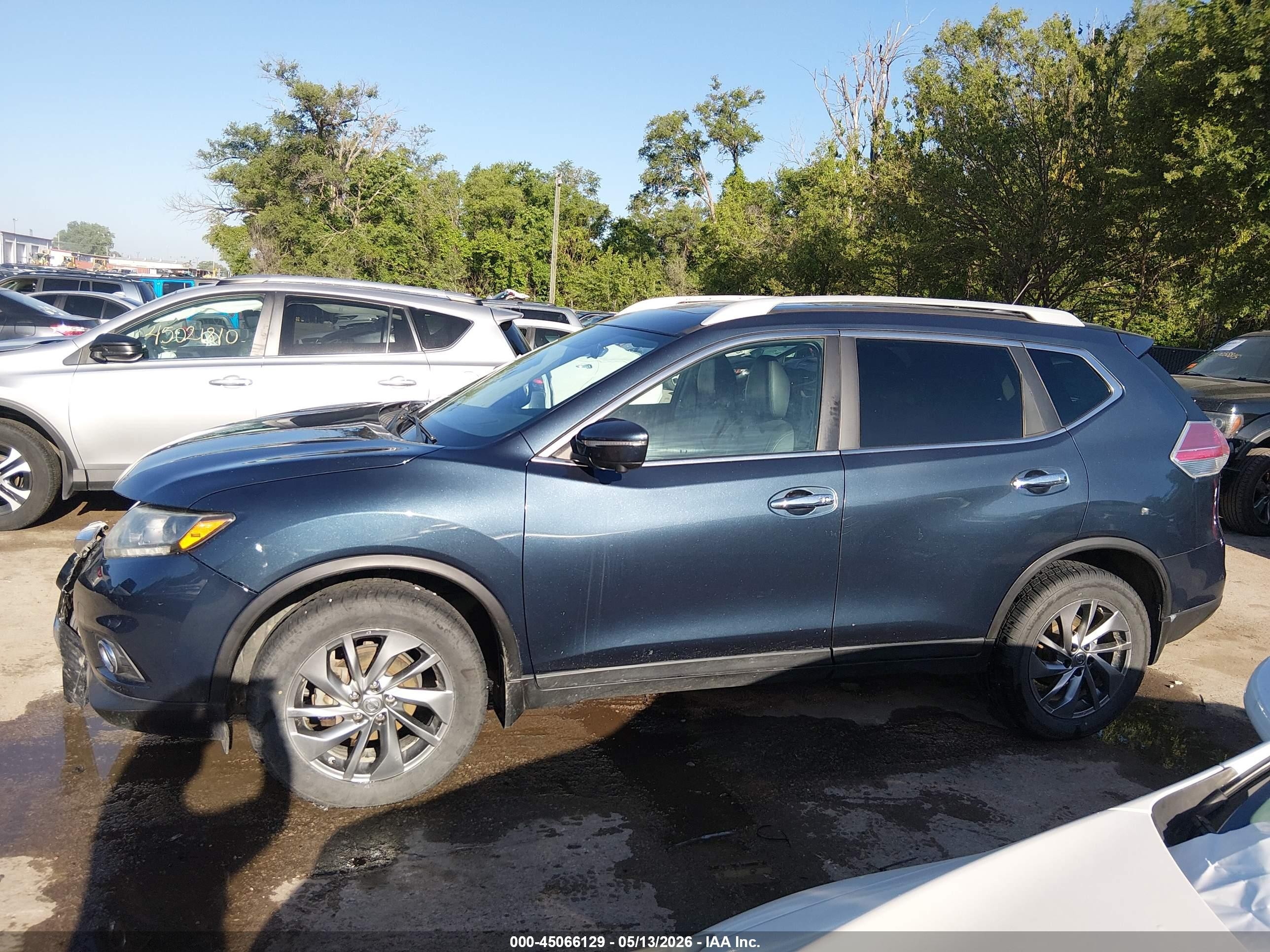 2015 Nissan Rogue Sl Gray vin: 5N1AT2MV0FC926284