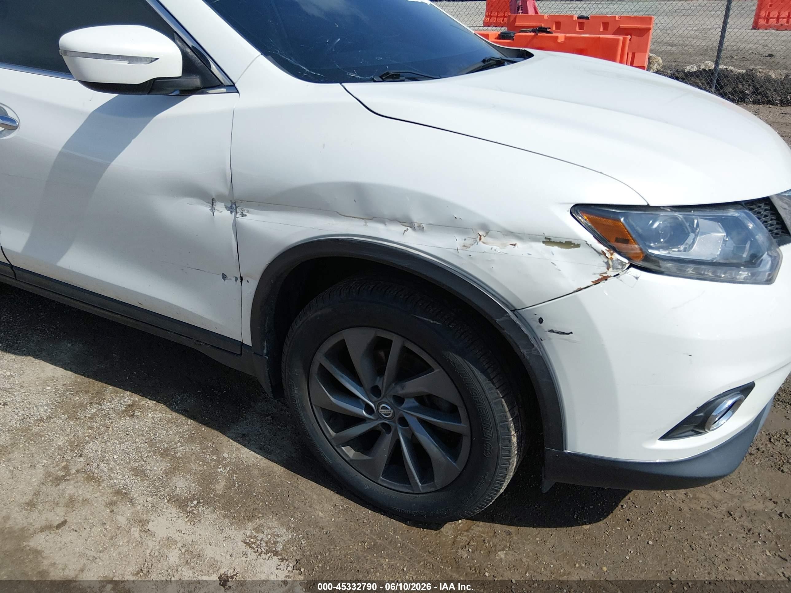 2016 Nissan Rogue Sl White vin: 5N1AT2MV0GC798517