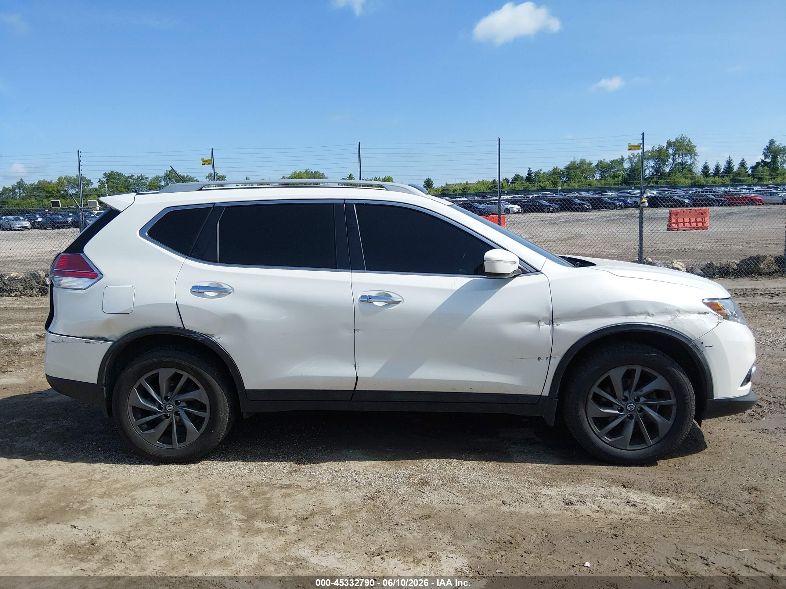 2016 Nissan Rogue Sl White vin: 5N1AT2MV0GC798517