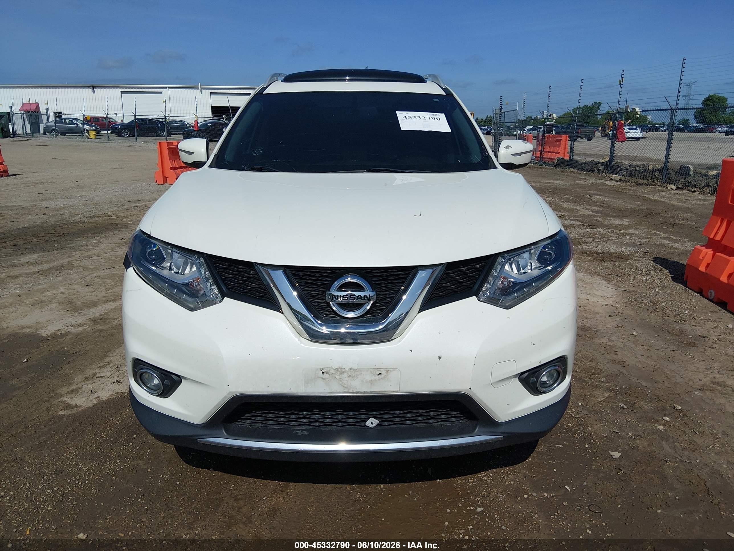 2016 Nissan Rogue Sl White vin: 5N1AT2MV0GC798517