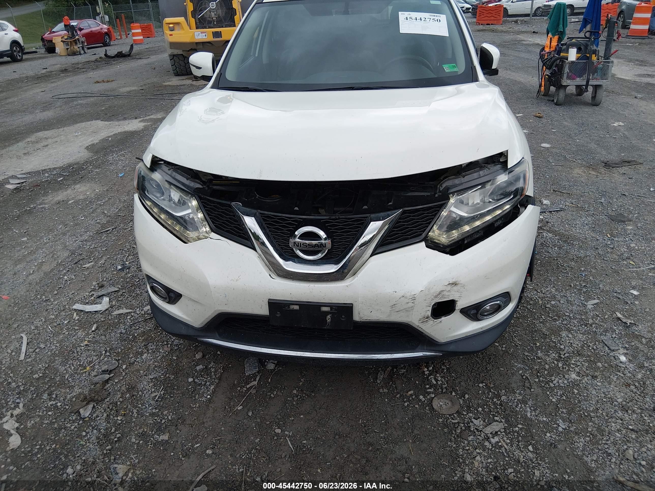 2016 Nissan Rogue Sl White vin: 5N1AT2MV0GC877850