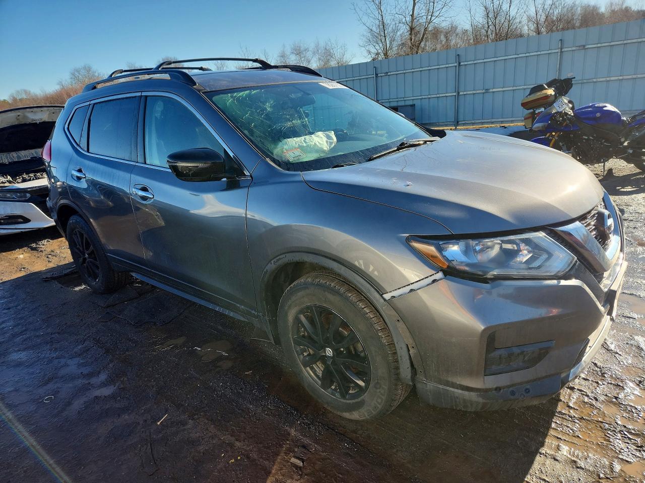 2017 Nissan Rogue Sv Gray vin: 5N1AT2MV0HC817827