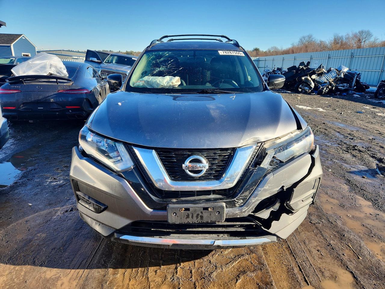 2017 Nissan Rogue Sv Gray vin: 5N1AT2MV0HC817827