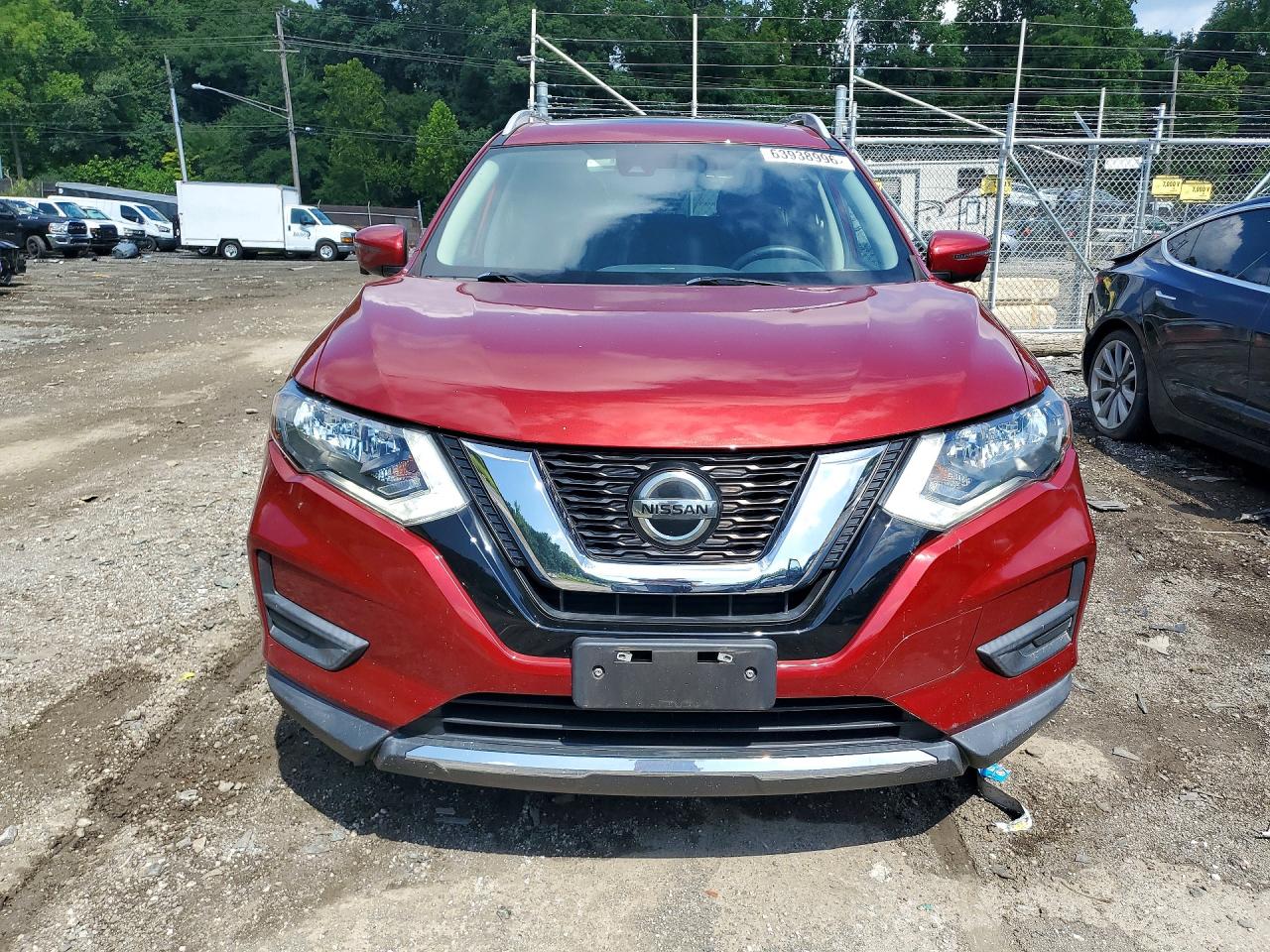 2019 Nissan Rogue Sv Red vin: 5N1AT2MV0KC810982