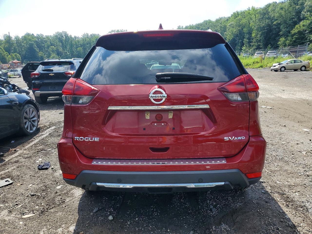 2019 Nissan Rogue Sv Red vin: 5N1AT2MV0KC810982
